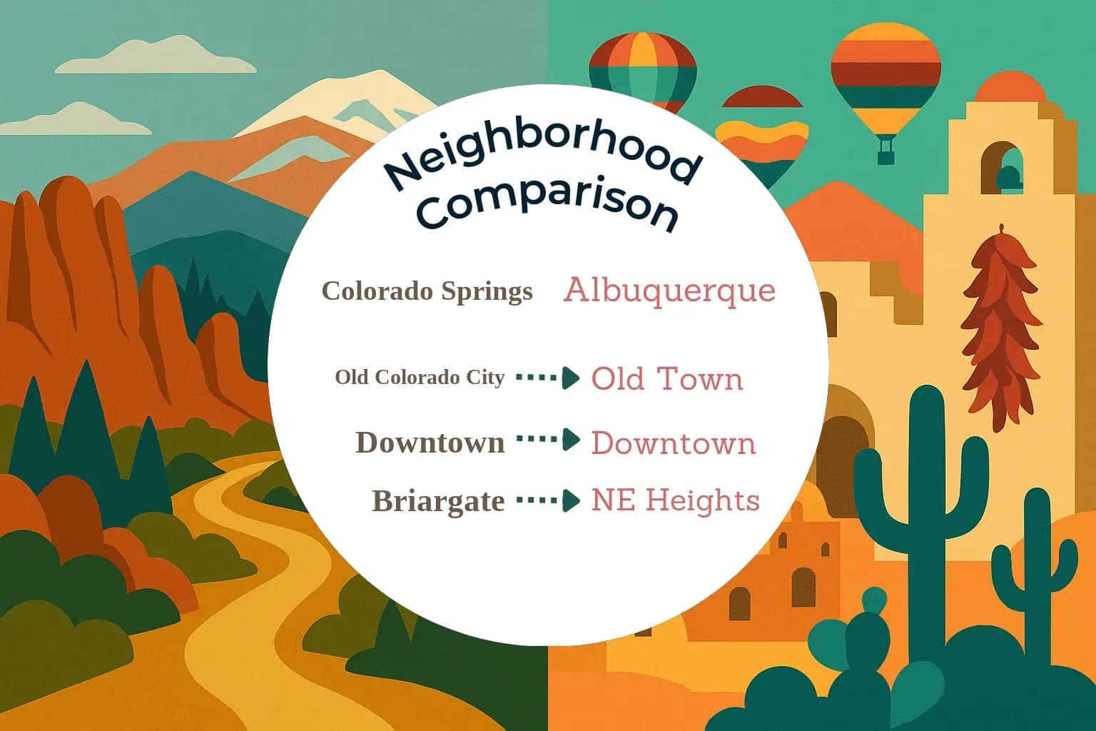 Colorado Springs vs Albuquerque Neighborhood Comparison