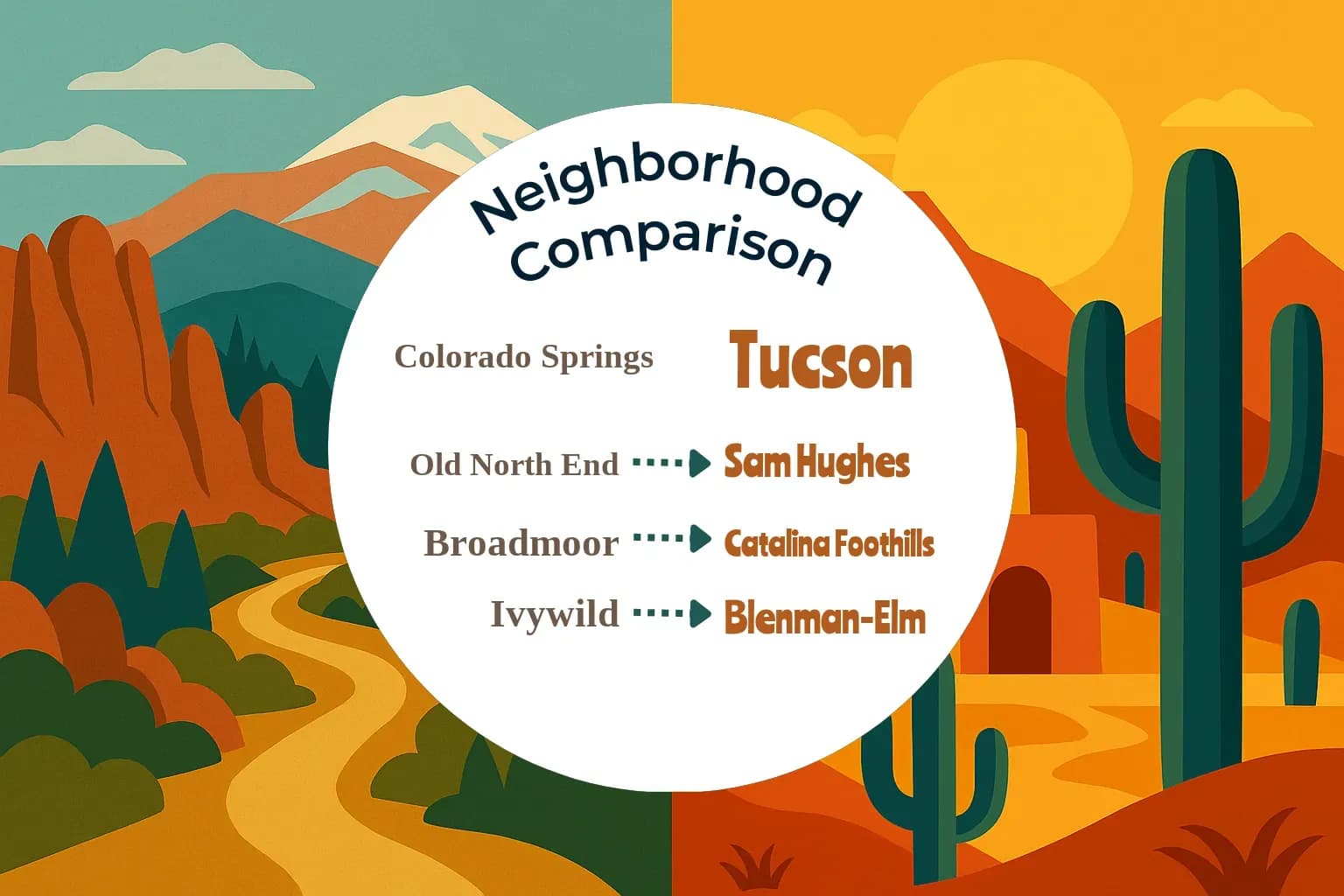 Colorado Springs vs Tucson Neighborhood Comparison