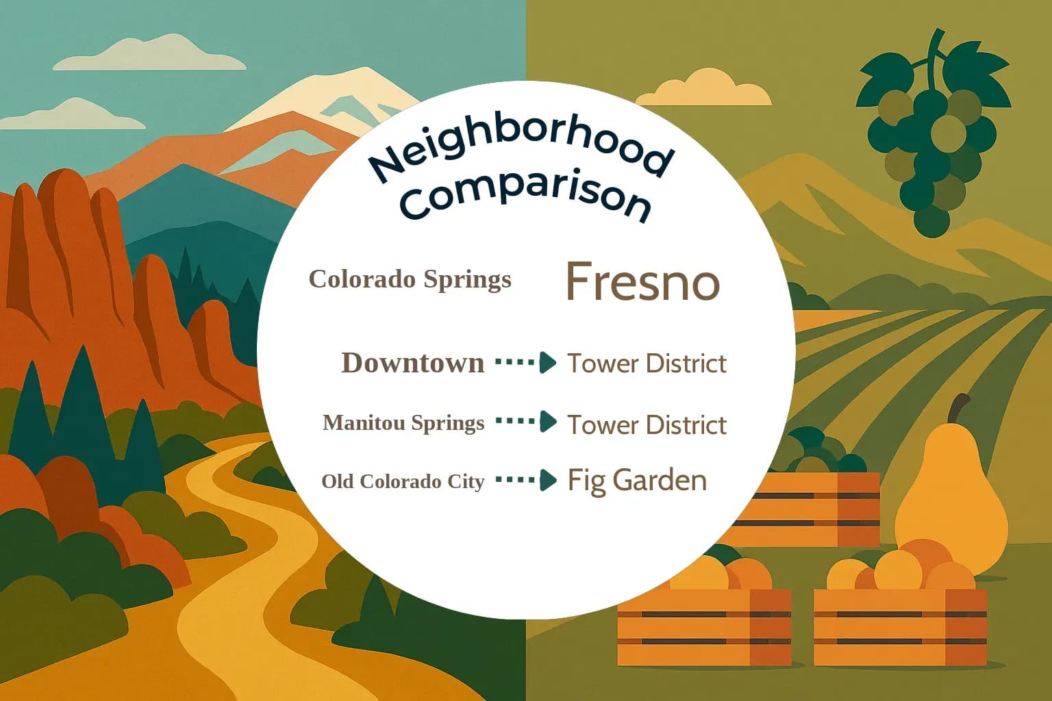 Colorado Springs vs Fresno Neighborhood Comparison