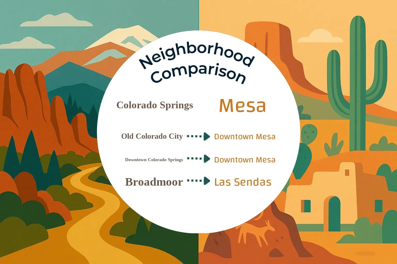 Colorado Springs vs Mesa Neighborhood Comparison