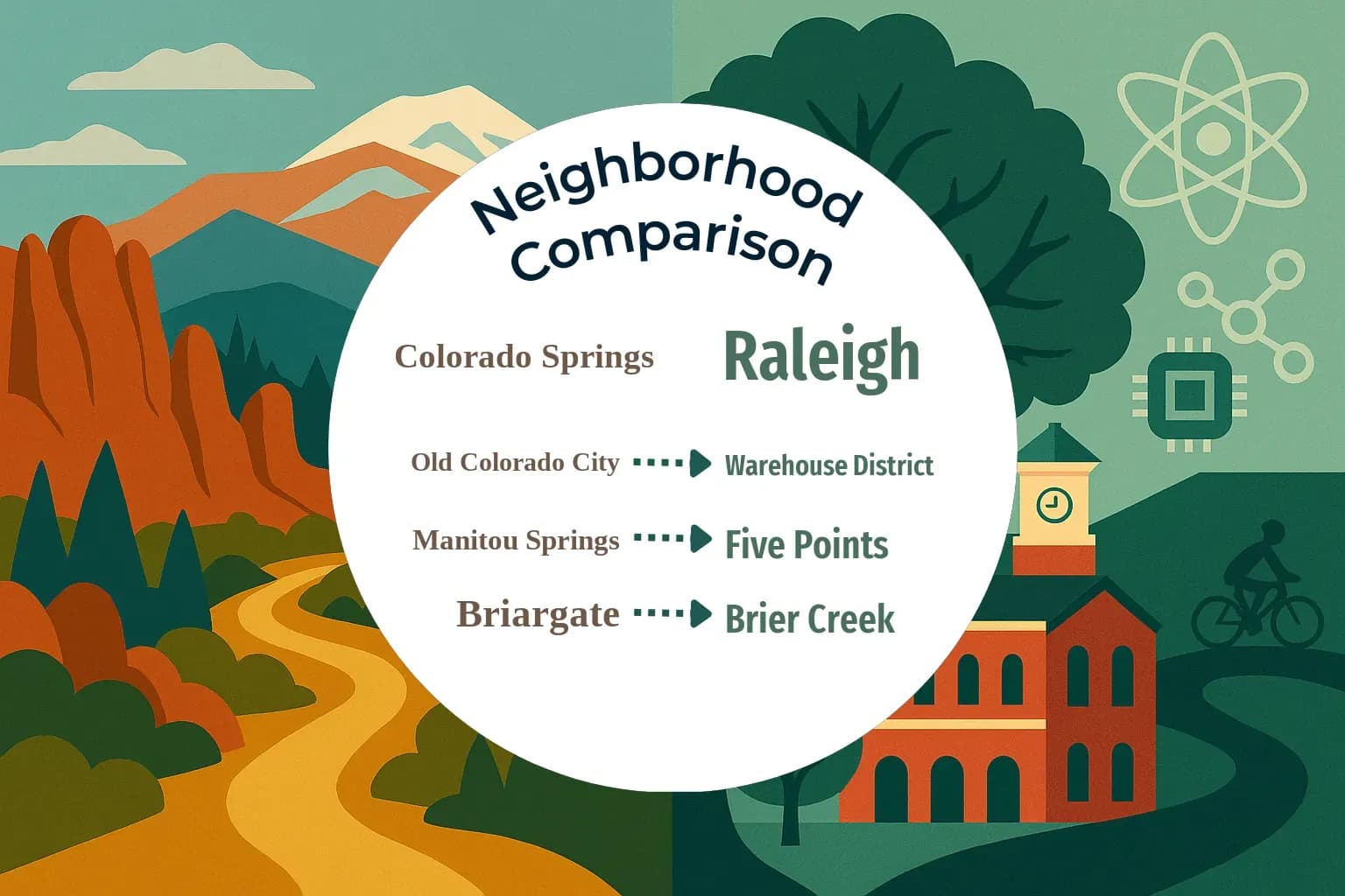 Colorado Springs vs Raleigh Neighborhood Comparison