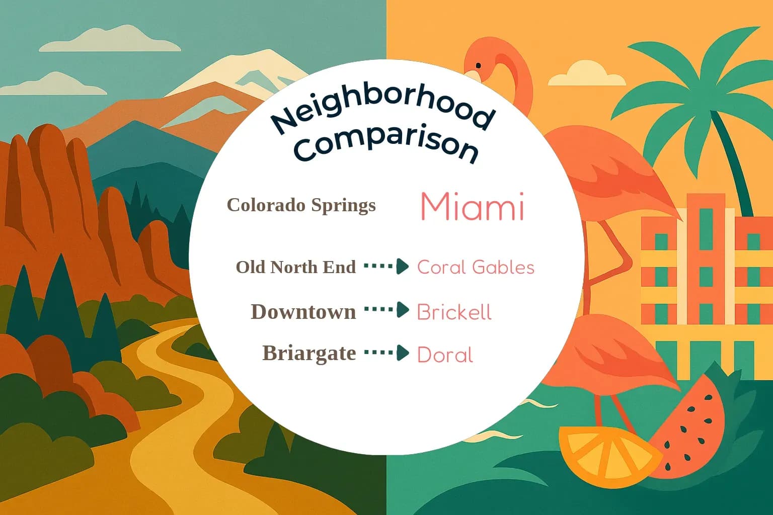 Colorado Springs vs Miami Neighborhood Comparison