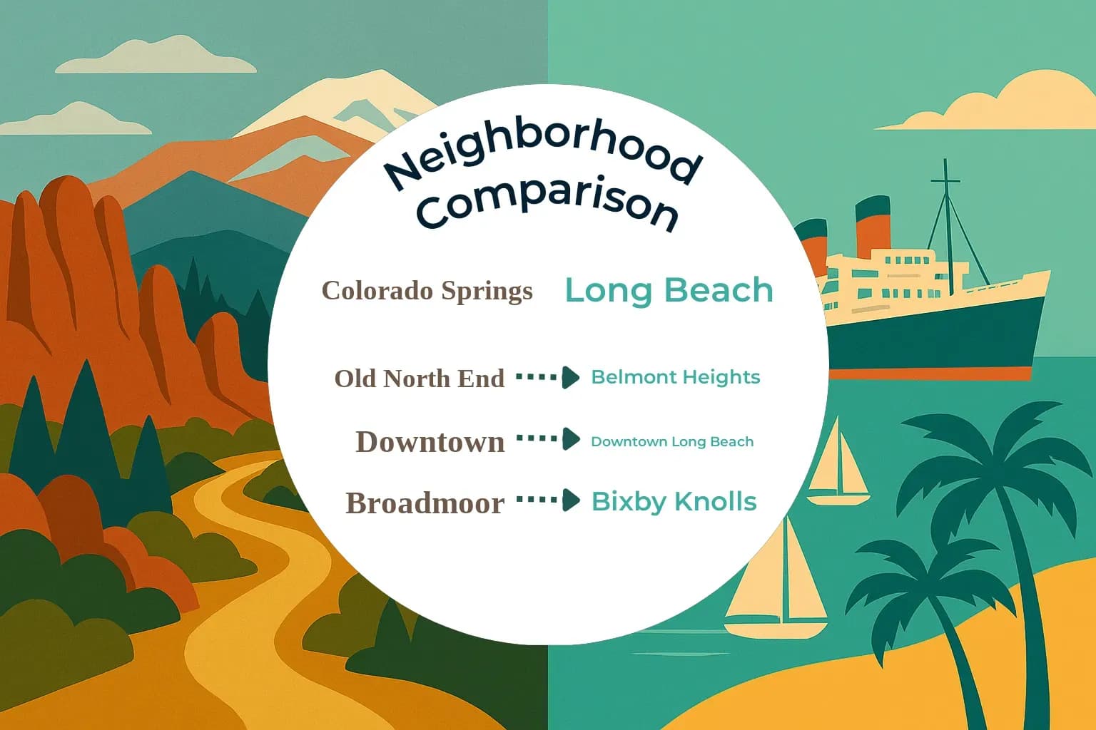 Colorado Springs vs Long Beach Neighborhood Comparison
