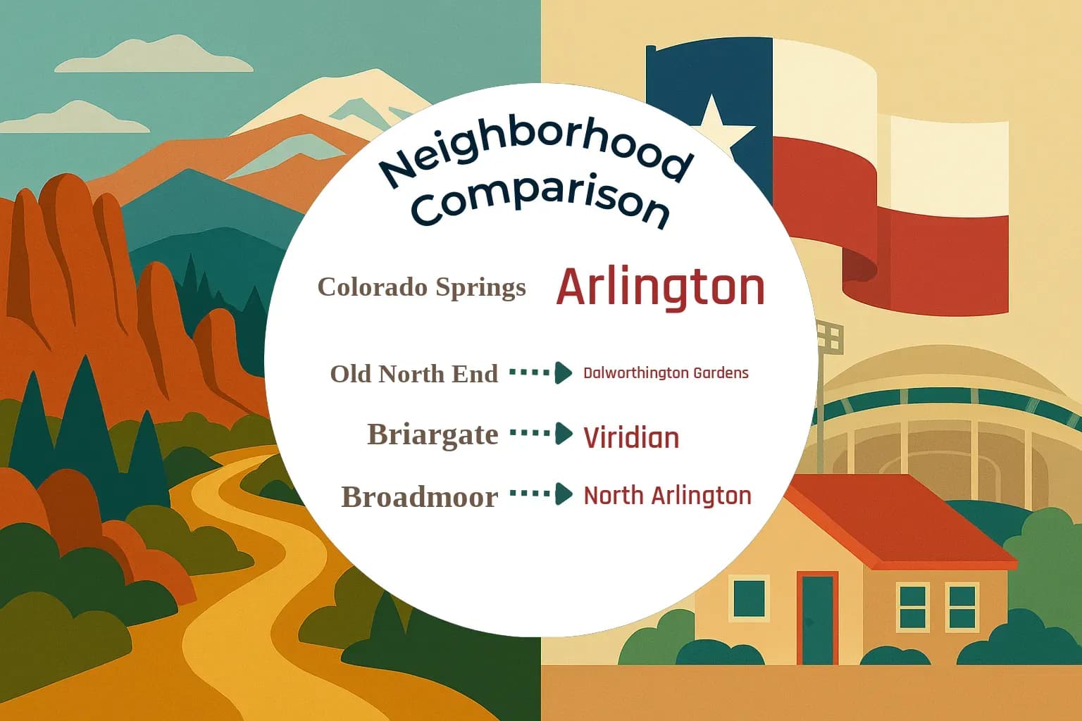 Colorado Springs vs Arlington Neighborhood Comparison