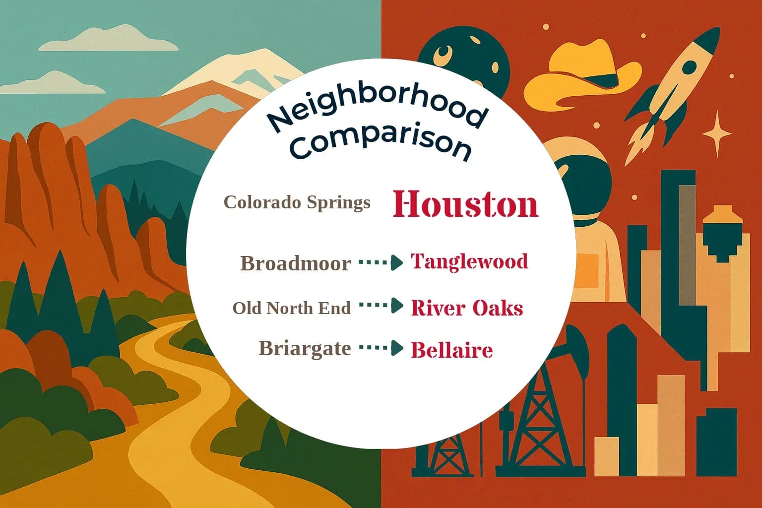 Colorado Springs vs Houston Neighborhood Comparison