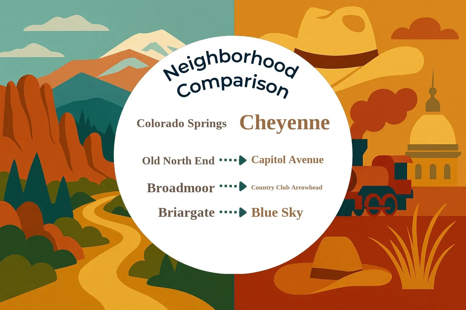 Colorado Springs vs Cheyenne Neighborhood Comparison