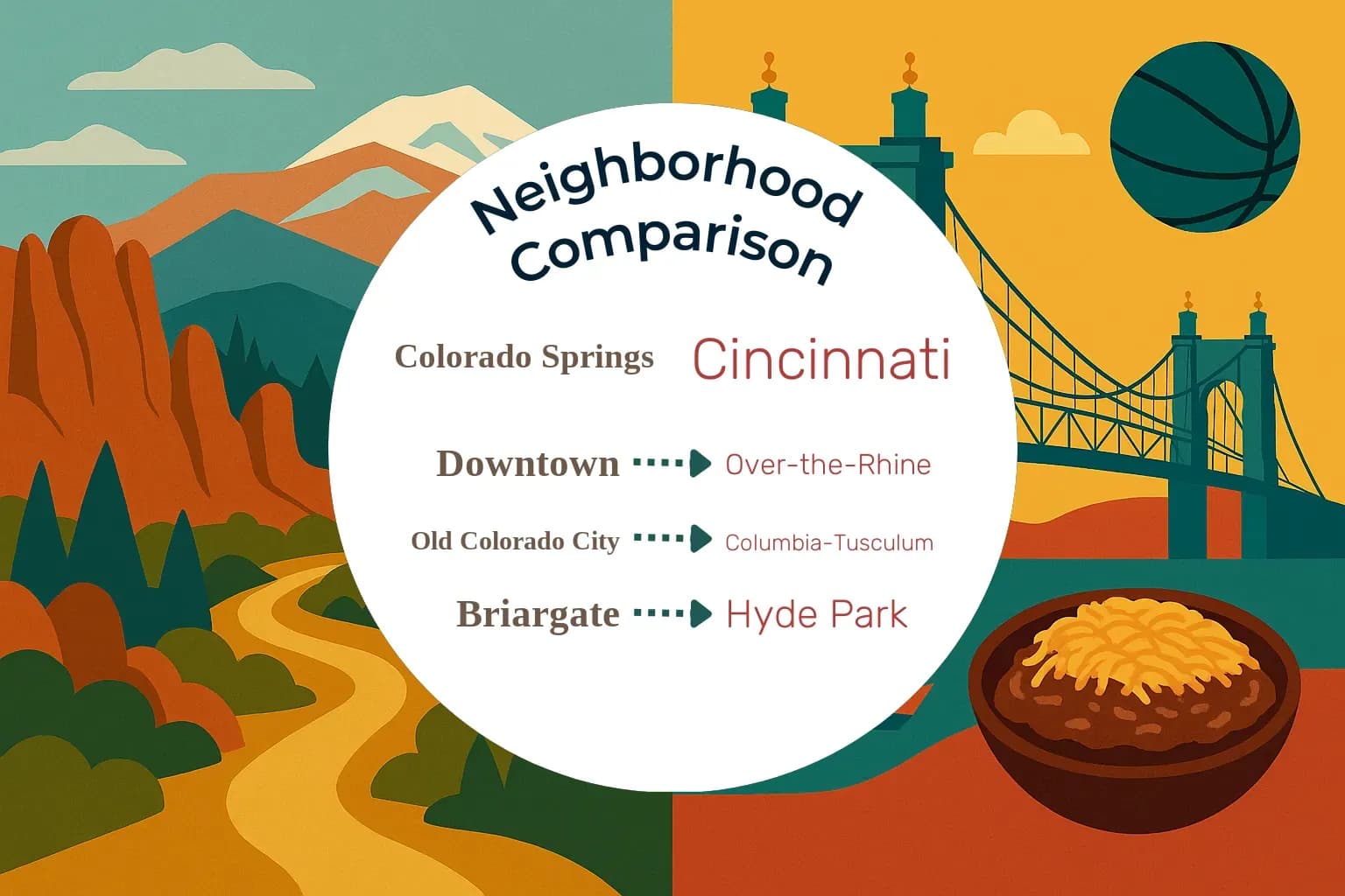 Colorado Springs vs Cincinnati Neighborhood Comparison