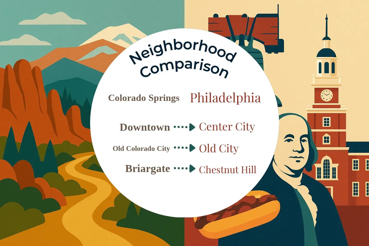 Colorado Springs vs Philadelphia Neighborhood Comparison