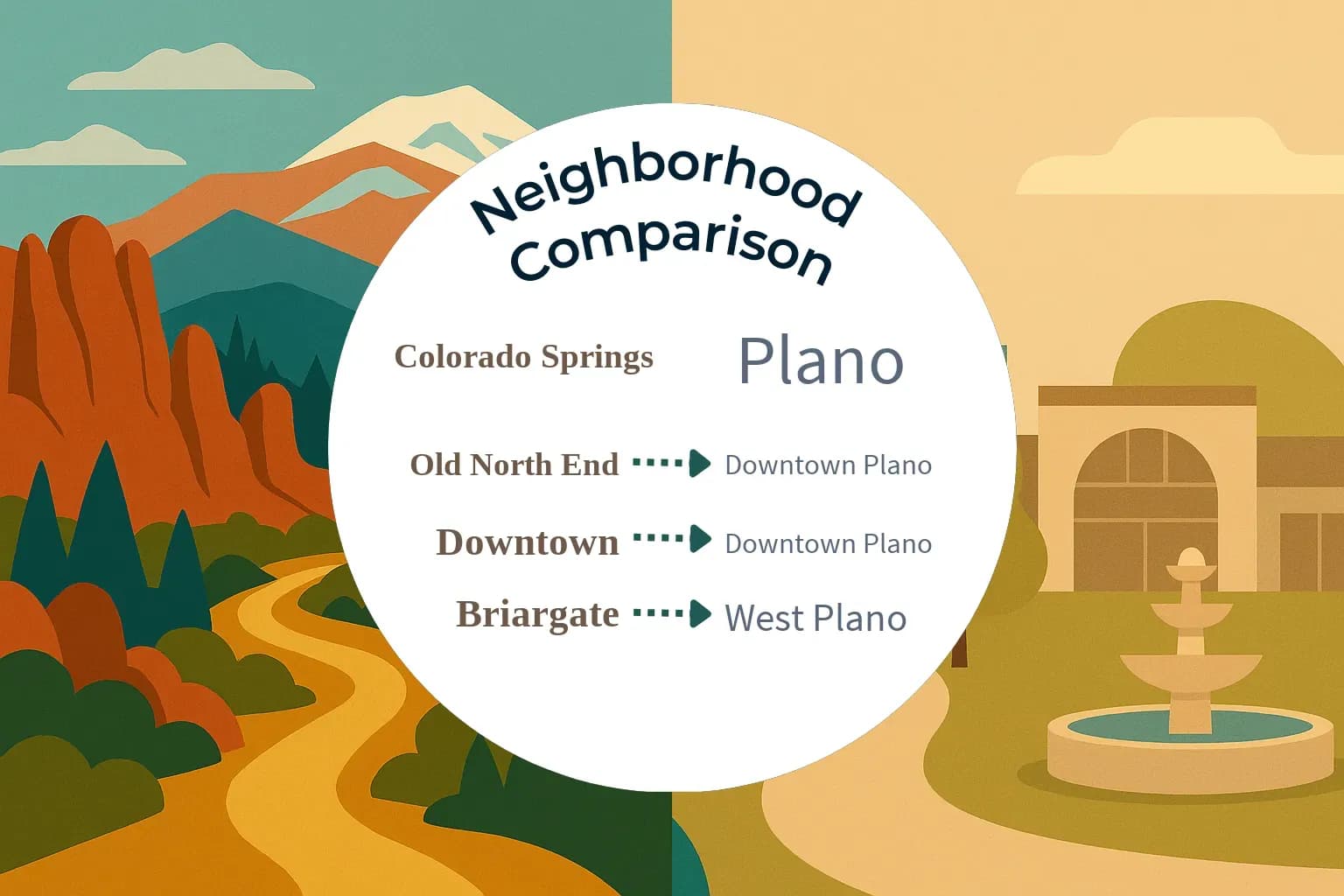Colorado Springs vs Plano Neighborhood Comparison