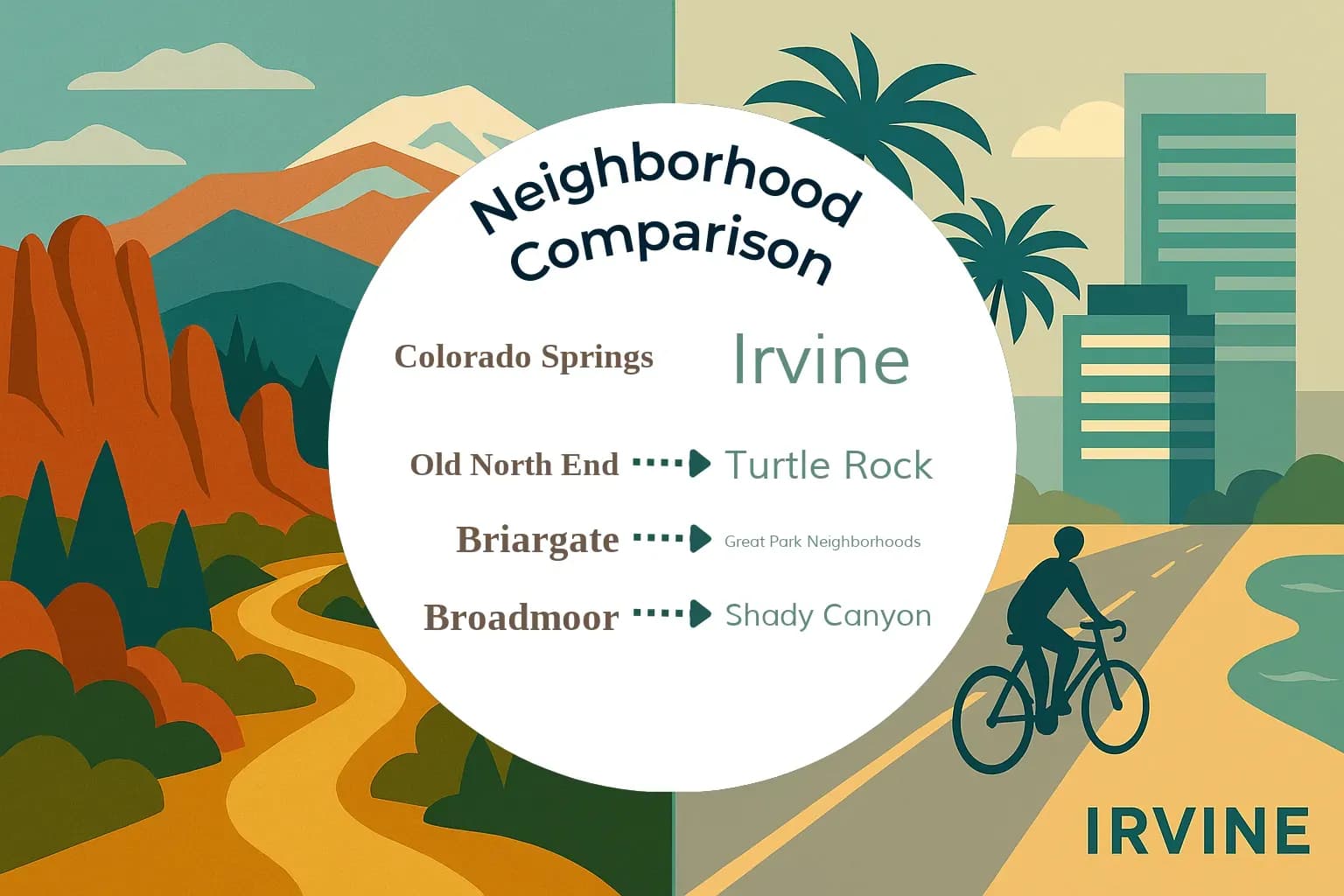 Colorado Springs vs Irvine Neighborhood Comparison