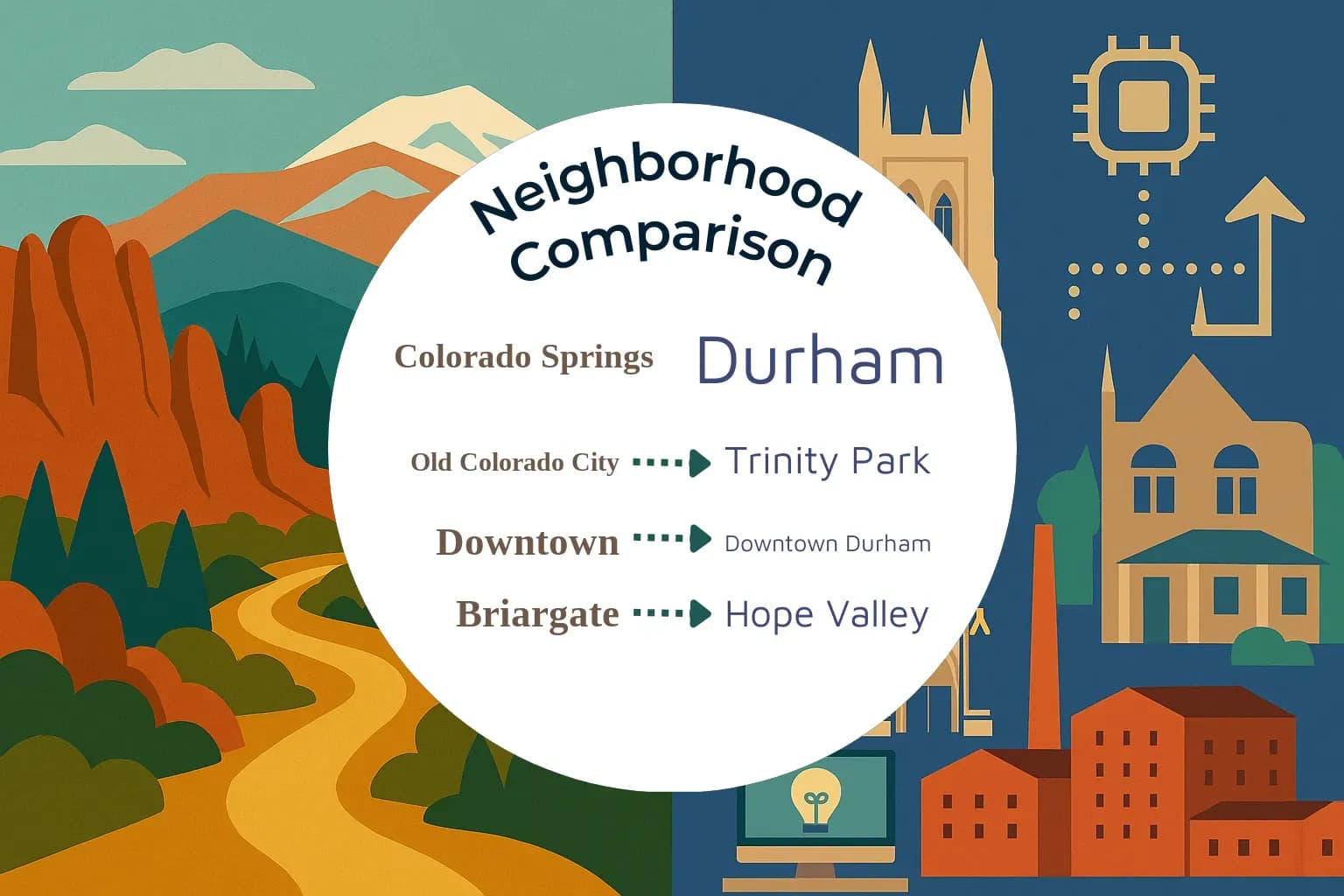 Colorado Springs vs Durham Neighborhood Comparison