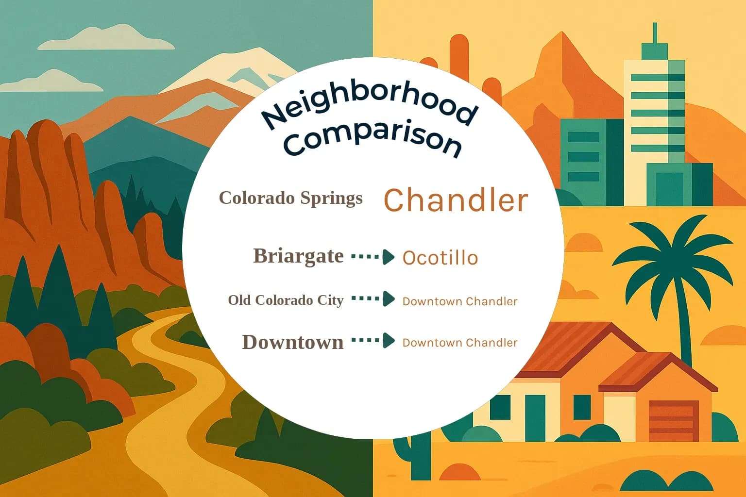 Colorado Springs vs Chandler Neighborhood Comparison
