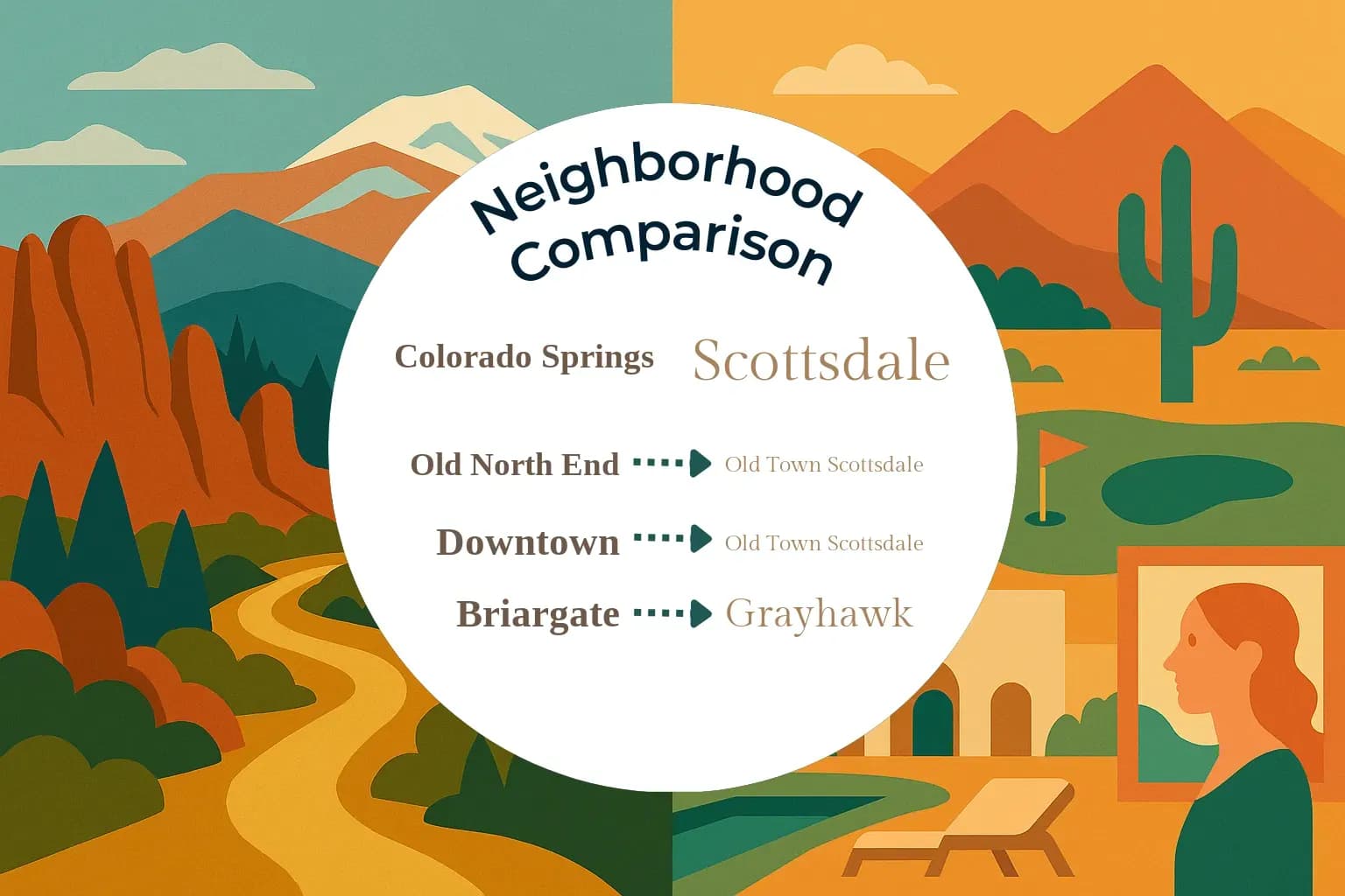 Colorado Springs vs Scottsdale Neighborhood Comparison