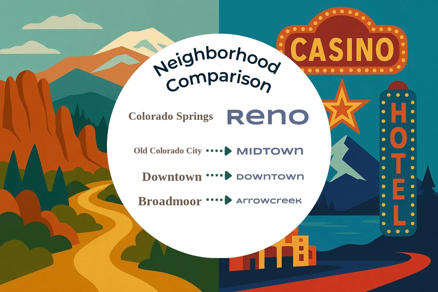 Colorado Springs vs Reno Neighborhood Comparison