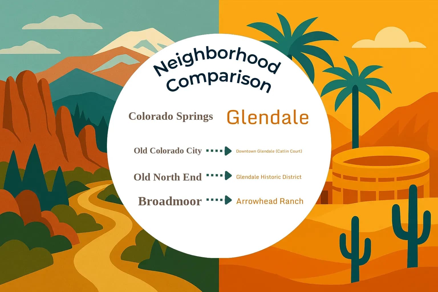Colorado Springs vs Glendale Neighborhood Comparison
