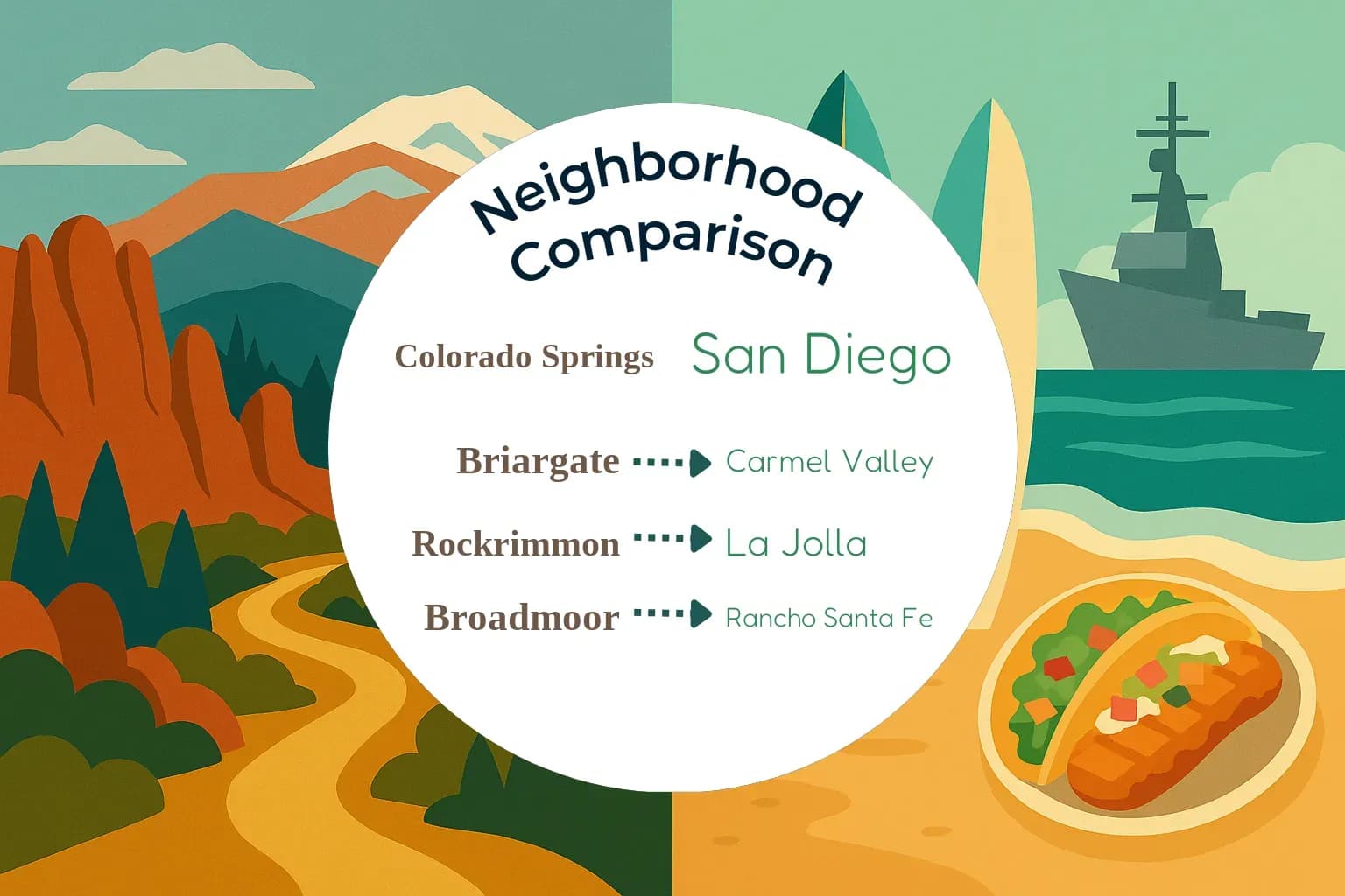 Colorado Springs vs San Diego Neighborhood Comparison