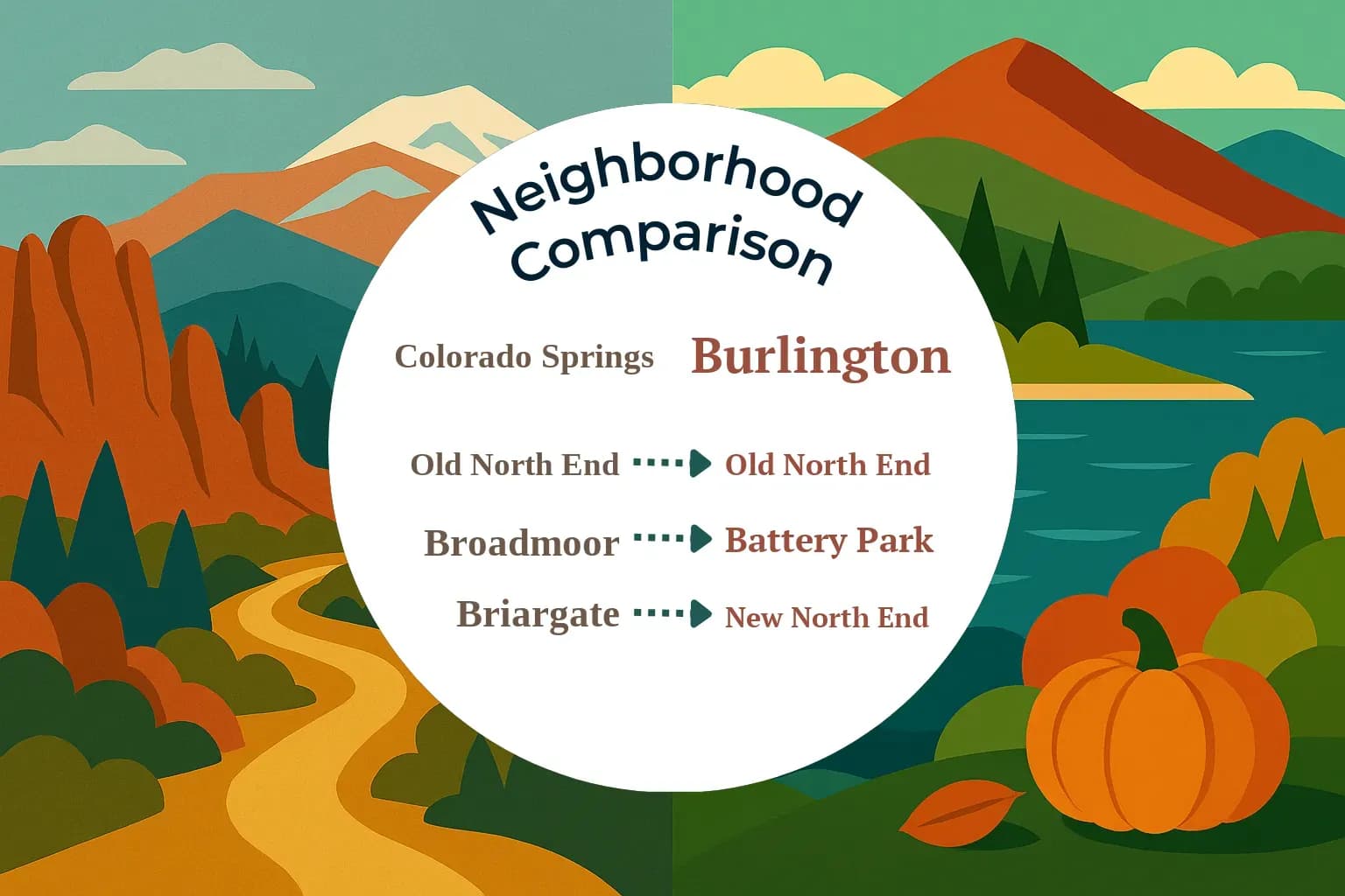 Colorado Springs vs Burlington Neighborhood Comparison