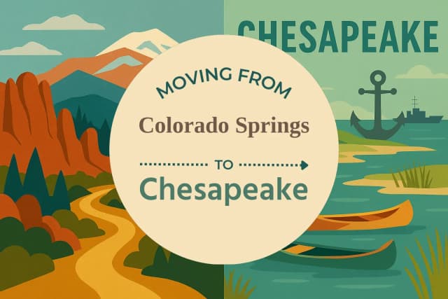 Moving from Colorado Springs to Chesapeake