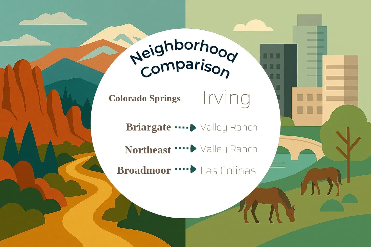 Colorado Springs vs Irving Neighborhood Comparison