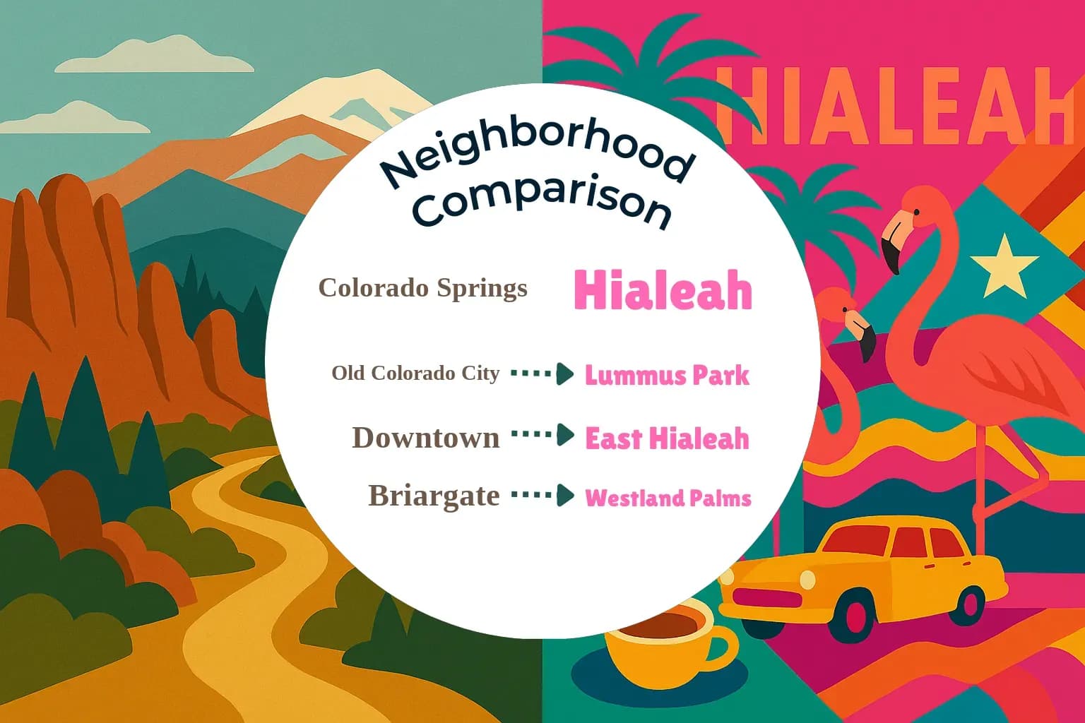 Colorado Springs vs Hialeah Neighborhood Comparison