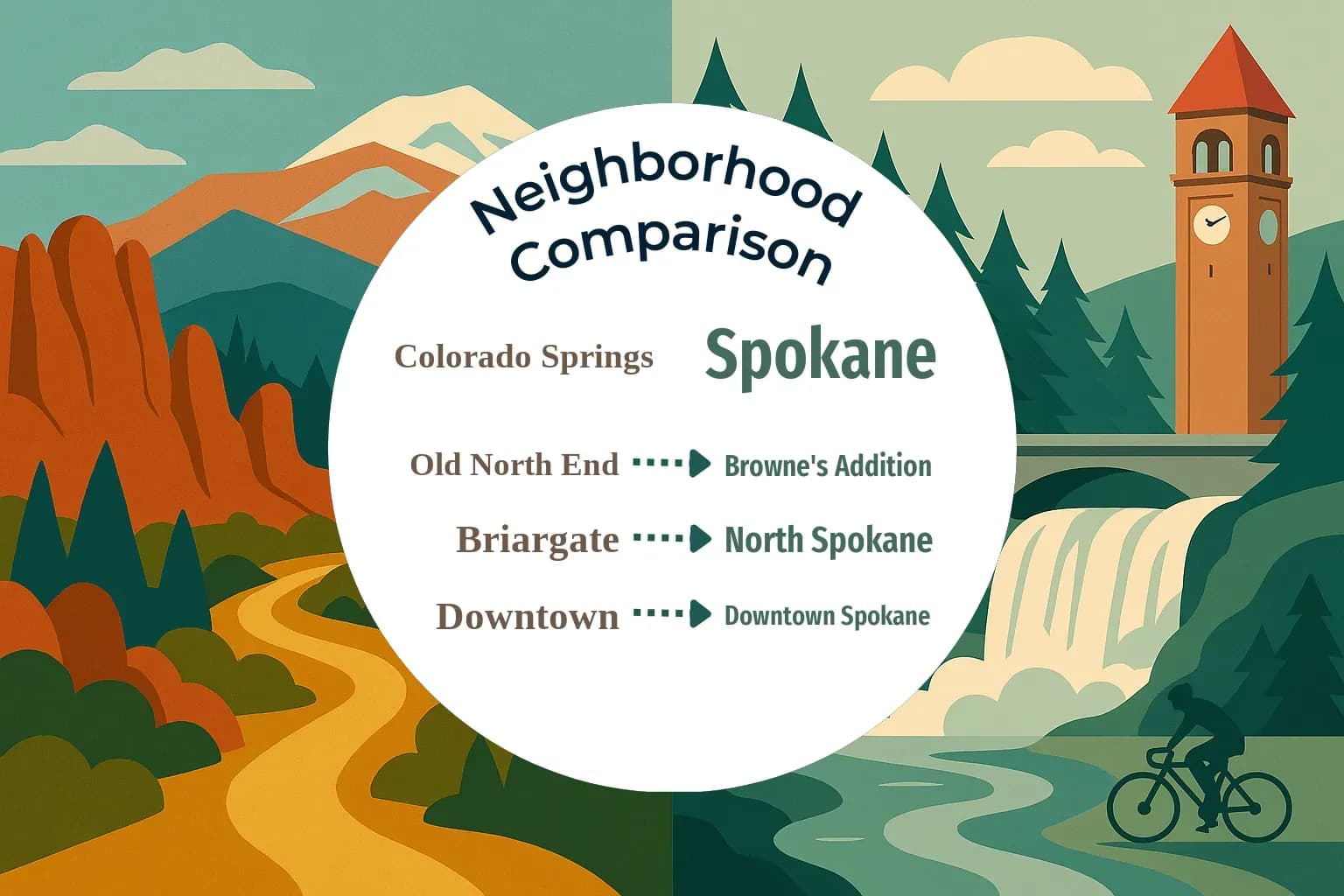 Colorado Springs vs Spokane Neighborhood Comparison