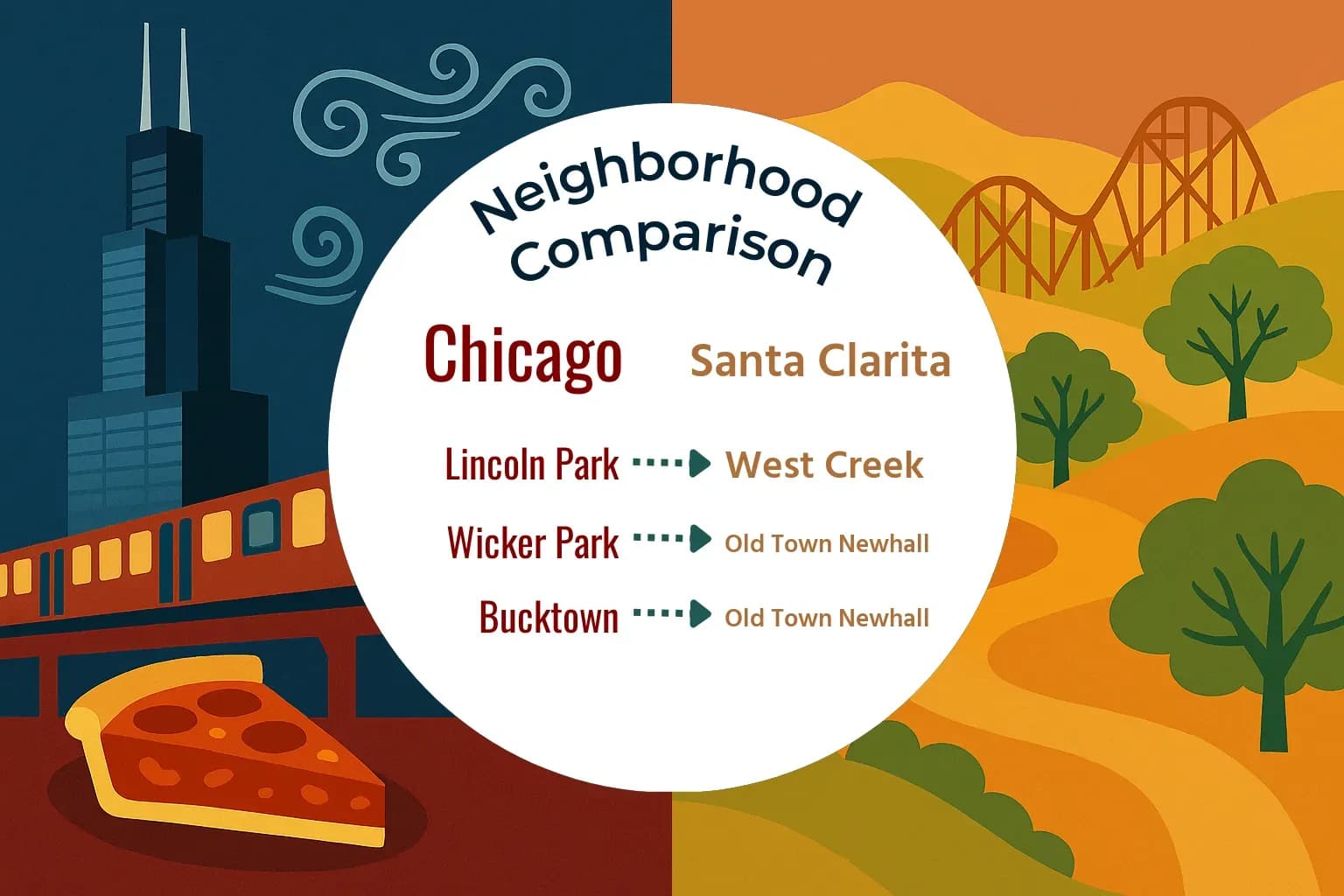 Chicago vs Santa Clarita Neighborhood Comparison