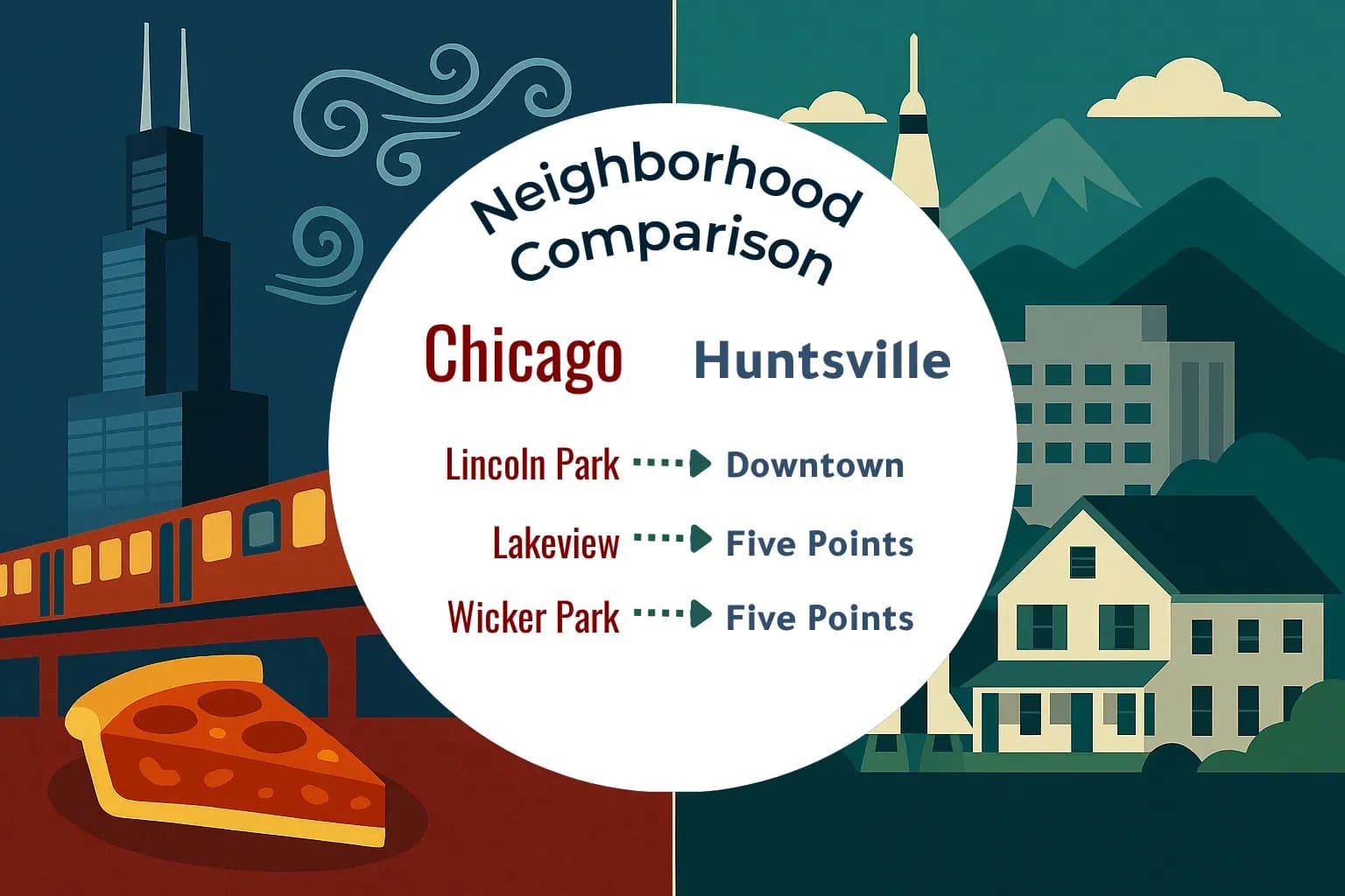 Chicago vs Huntsville Neighborhood Comparison