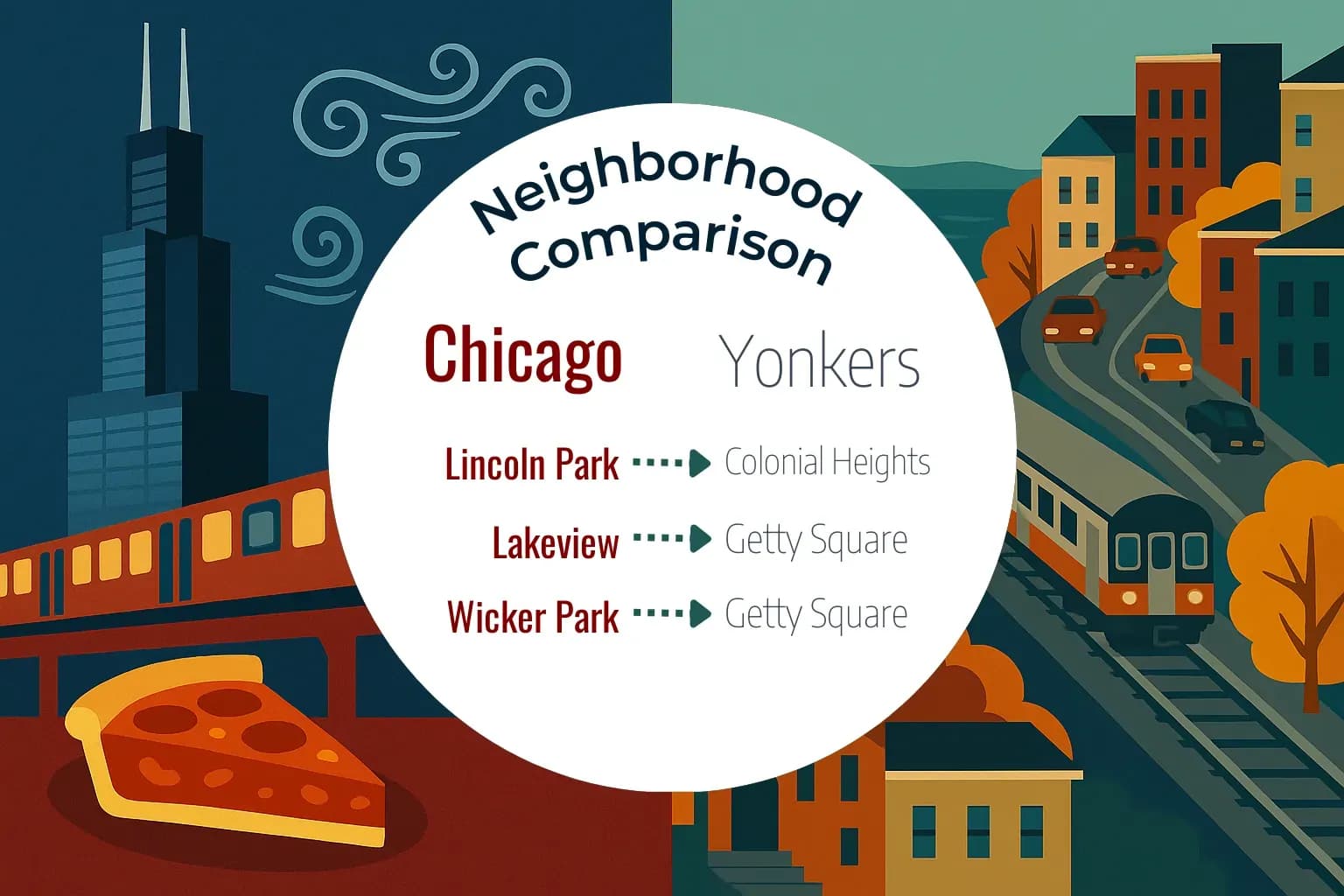 Chicago vs Yonkers Neighborhood Comparison