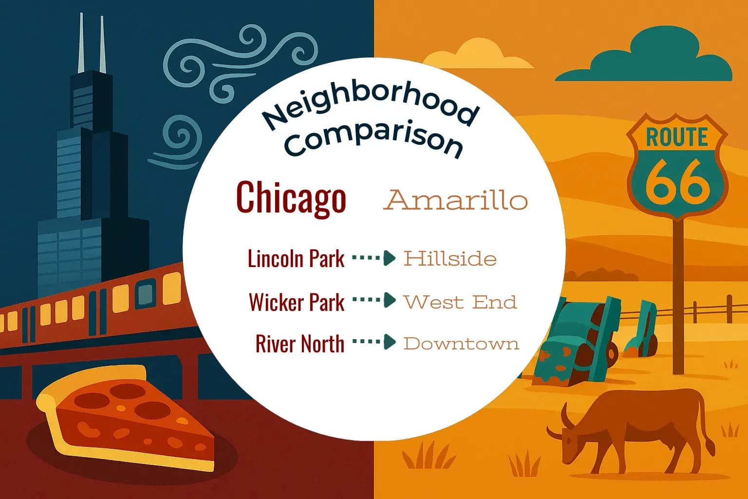 Chicago vs Amarillo Neighborhood Comparison