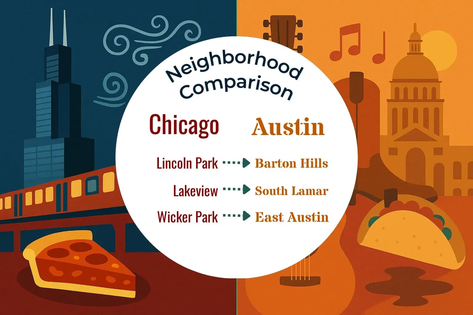 Chicago vs Austin Neighborhood Comparison