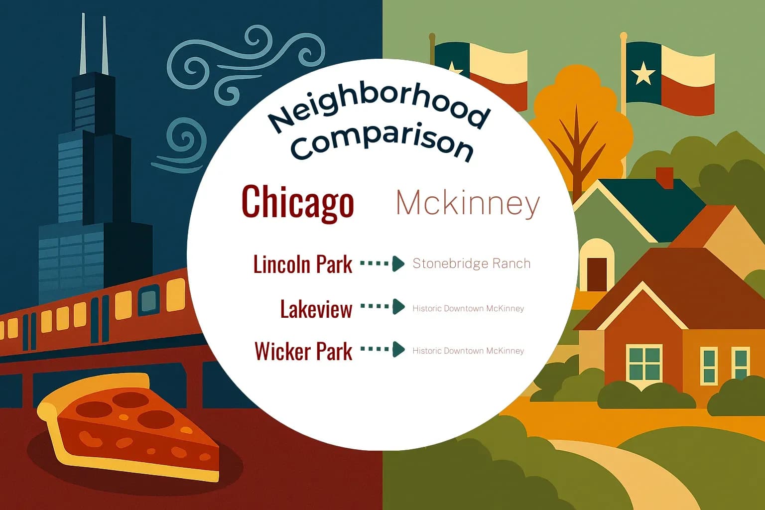 Chicago vs Mckinney Neighborhood Comparison
