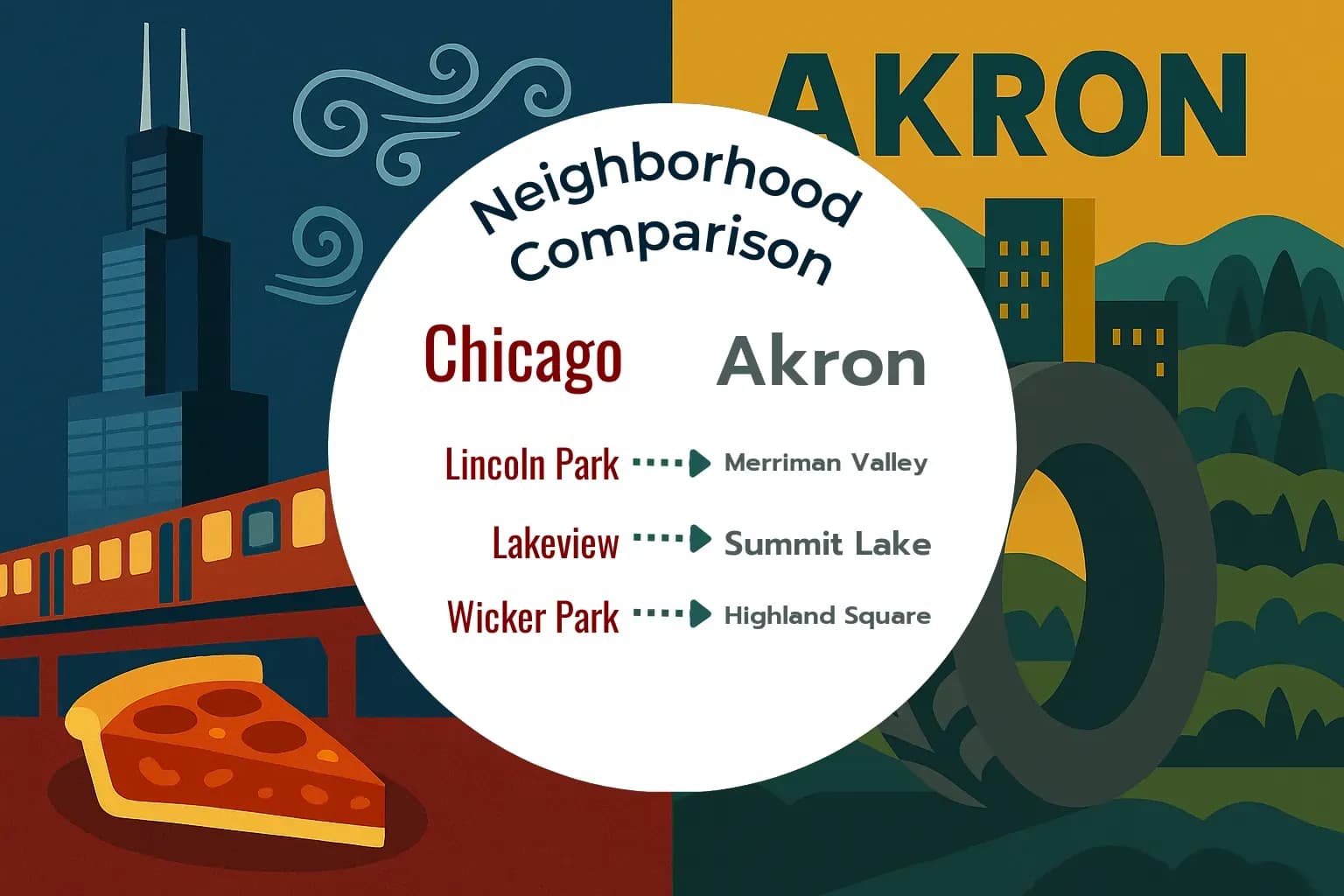 Chicago vs Akron Neighborhood Comparison
