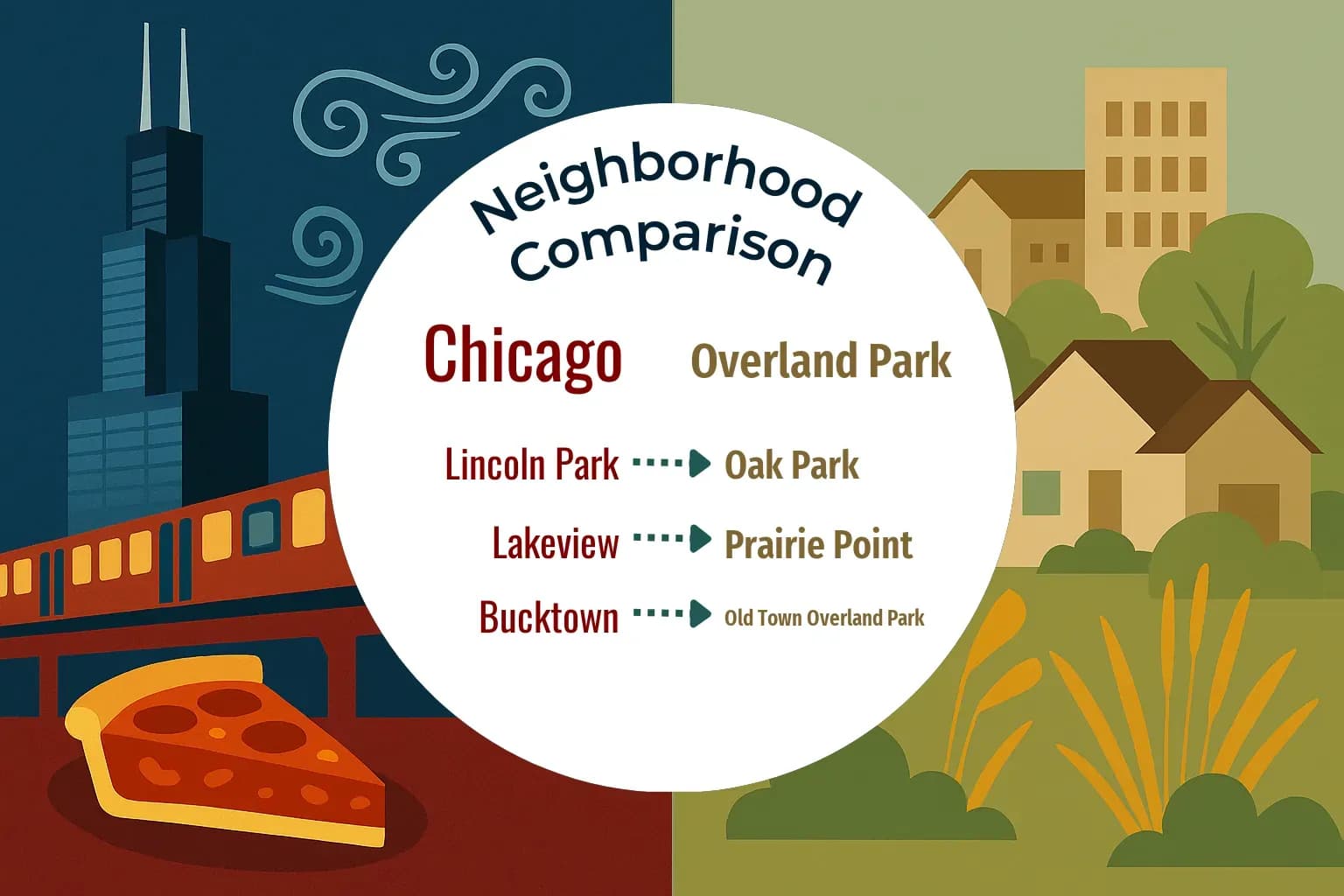 Chicago vs Overland Park Neighborhood Comparison
