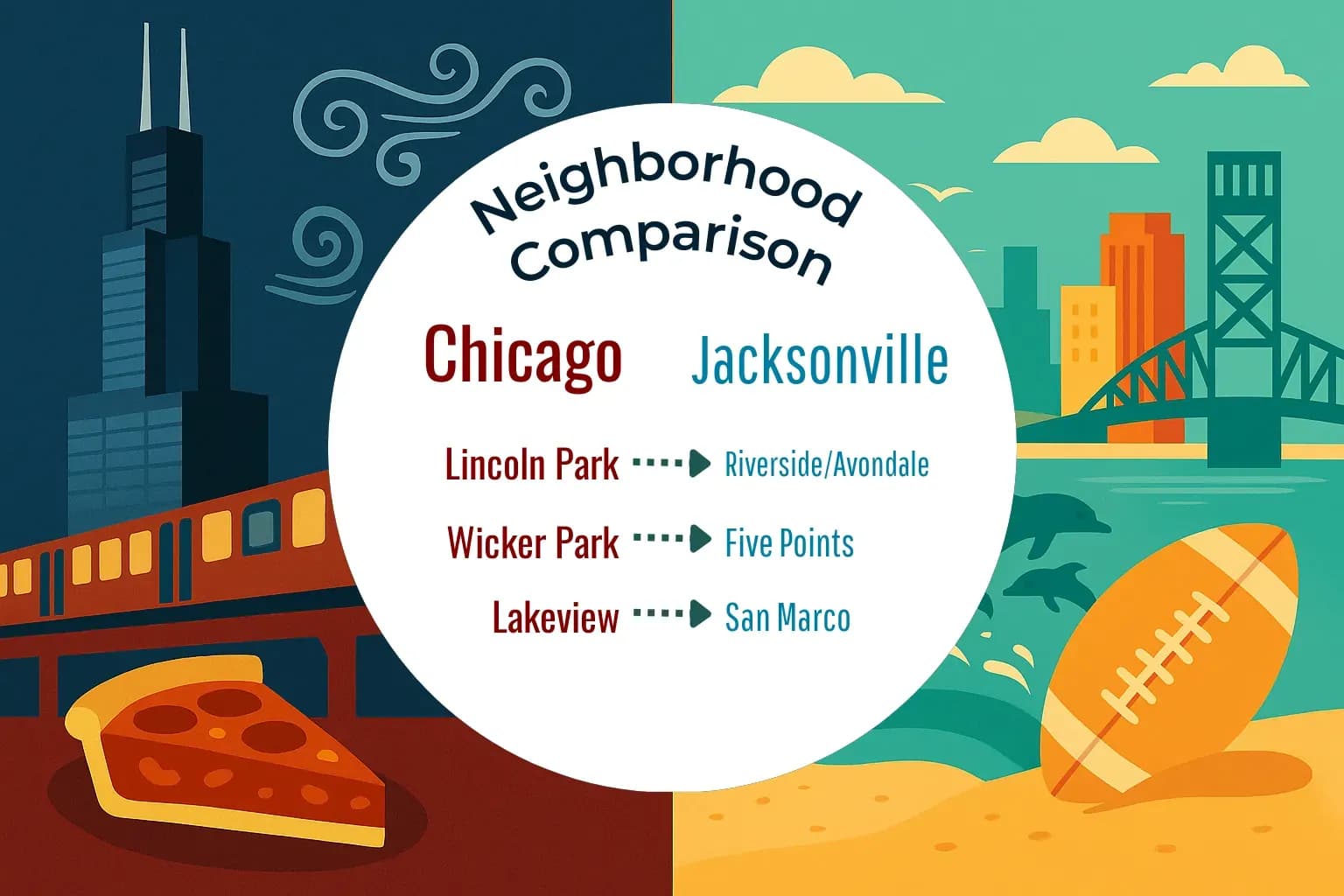 Chicago vs Jacksonville Neighborhood Comparison