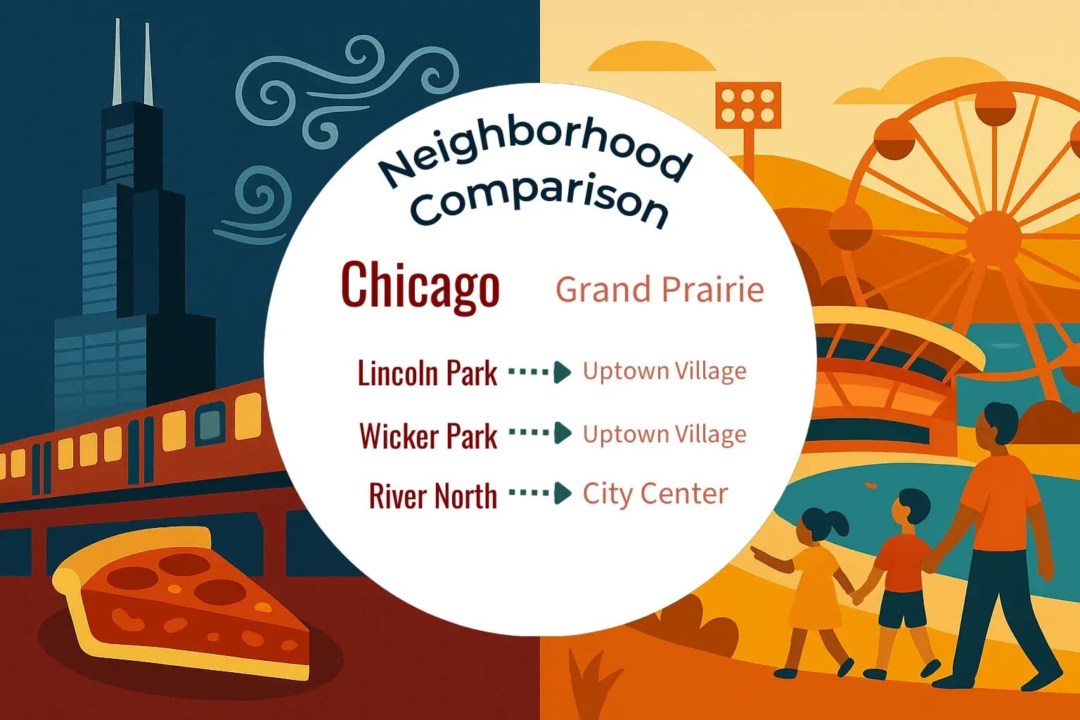 Chicago vs Grand Prairie Neighborhood Comparison