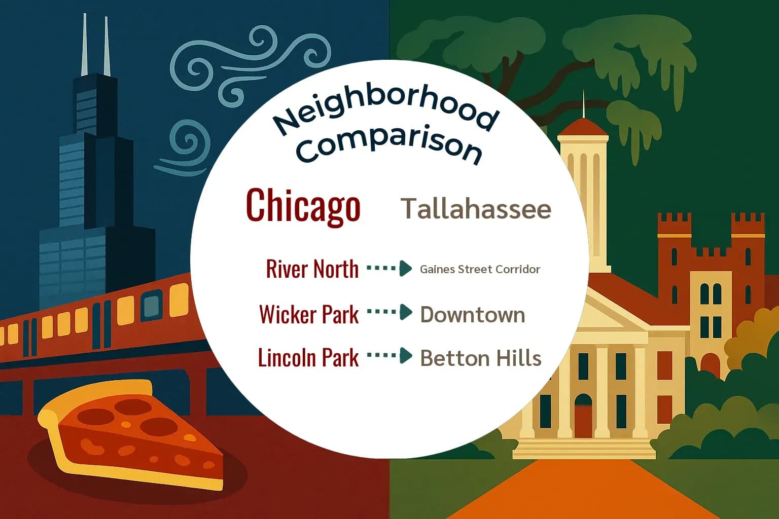 Chicago vs Tallahassee Neighborhood Comparison