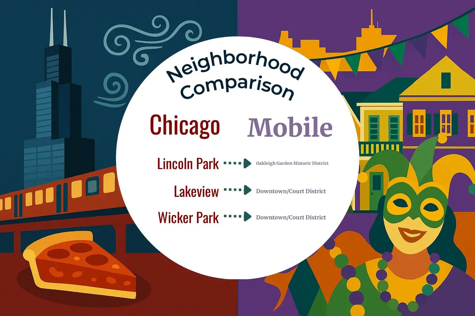 Chicago vs Mobile Neighborhood Comparison