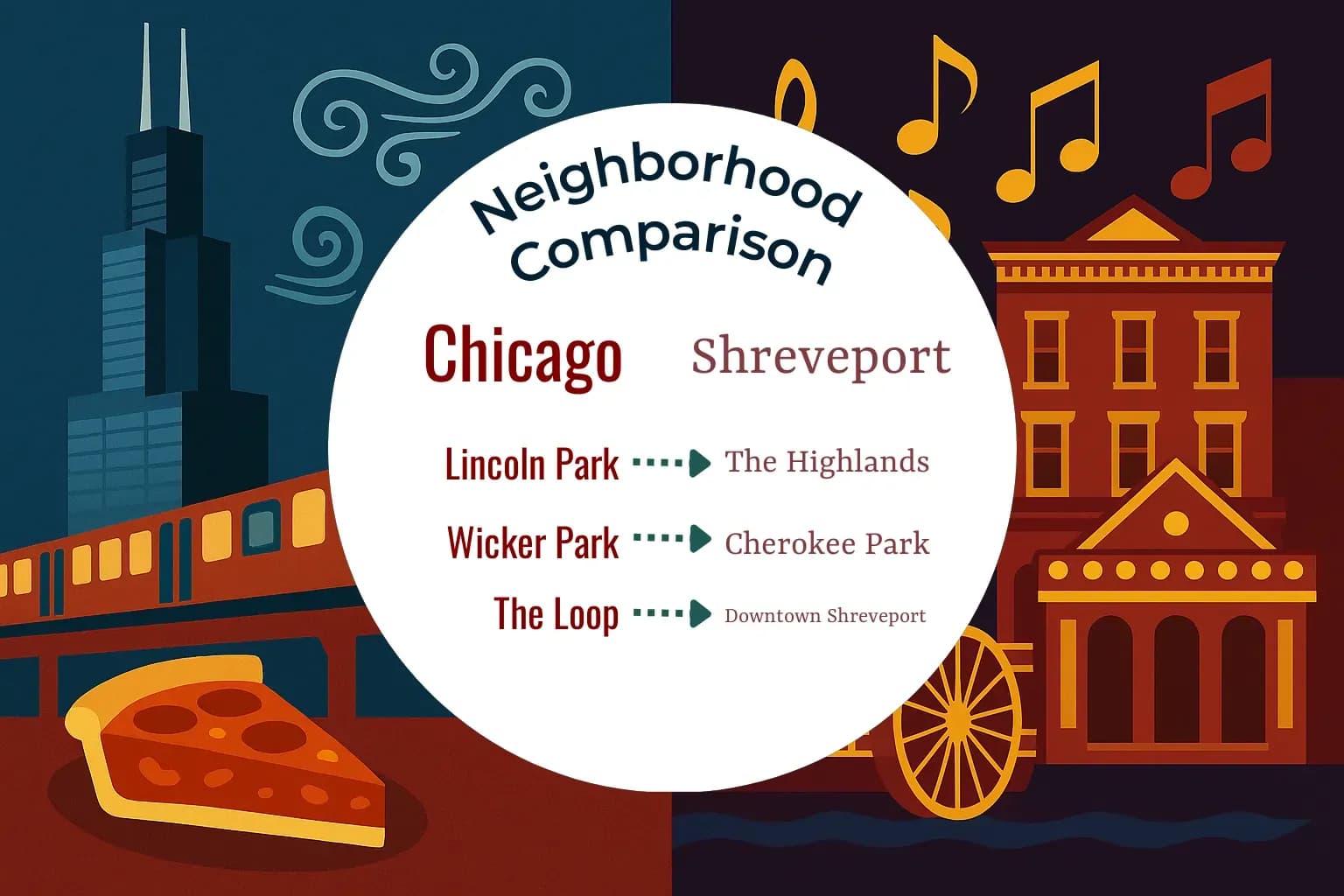 Chicago vs Shreveport Neighborhood Comparison