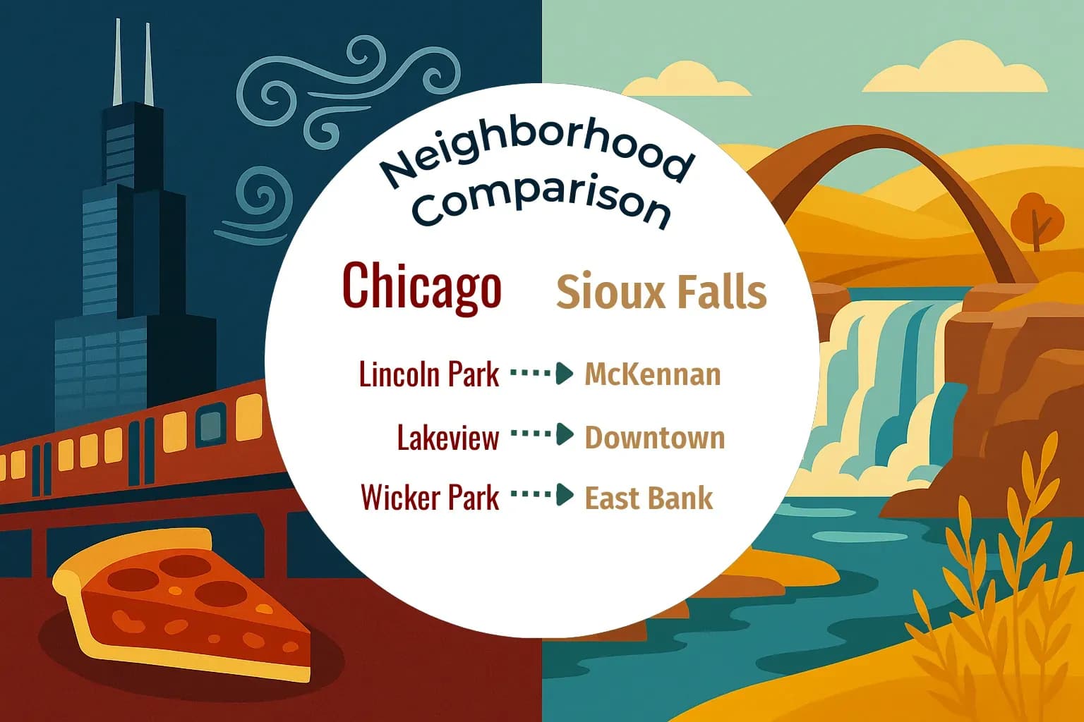 Chicago vs Sioux Falls Neighborhood Comparison
