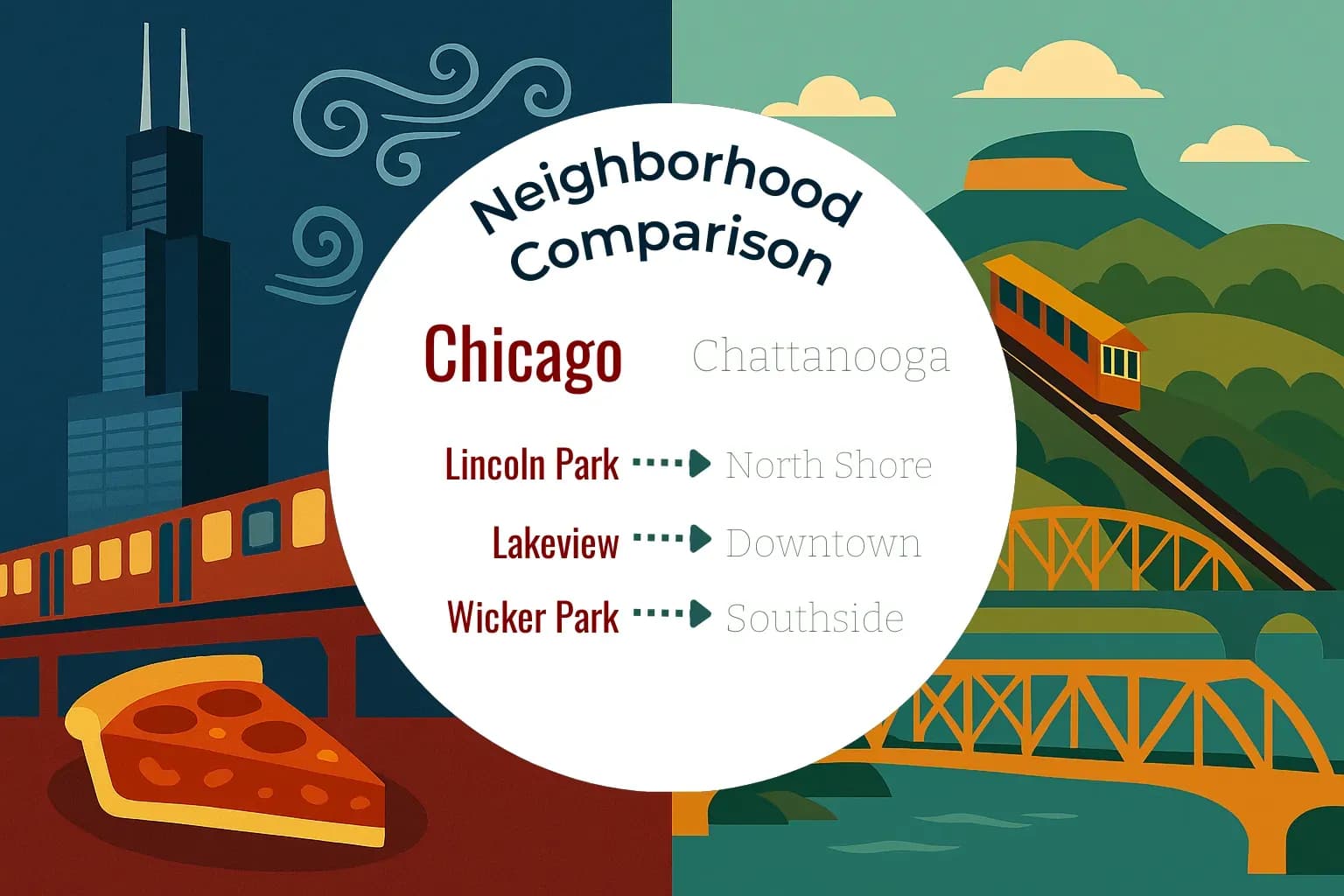 Chicago vs Chattanooga Neighborhood Comparison