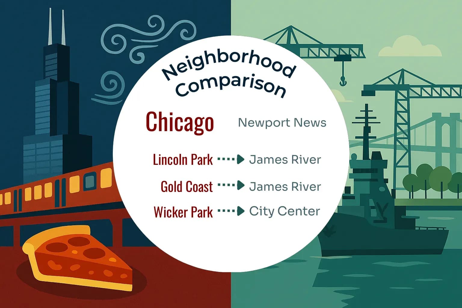 Chicago vs Newport News Neighborhood Comparison