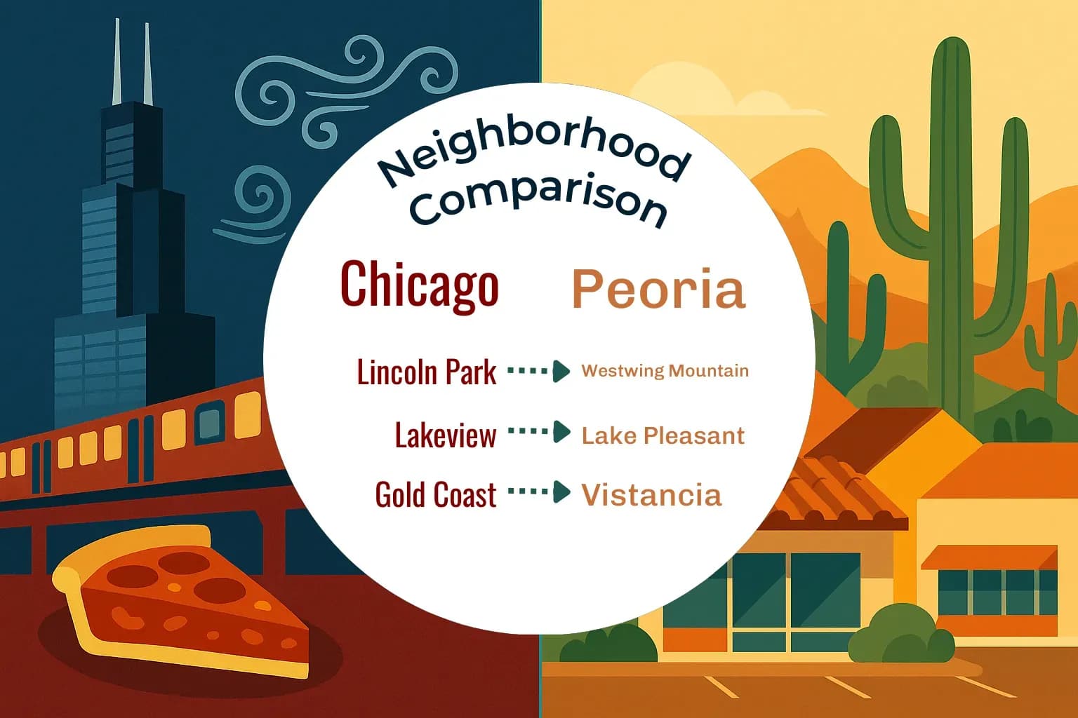 Chicago vs Peoria Neighborhood Comparison