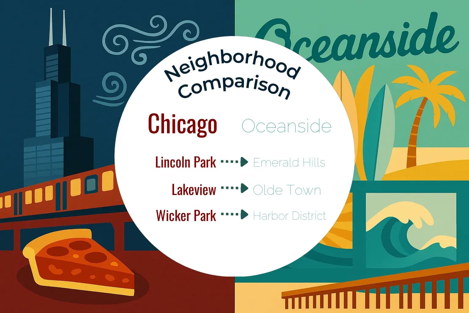 Chicago vs Oceanside Neighborhood Comparison