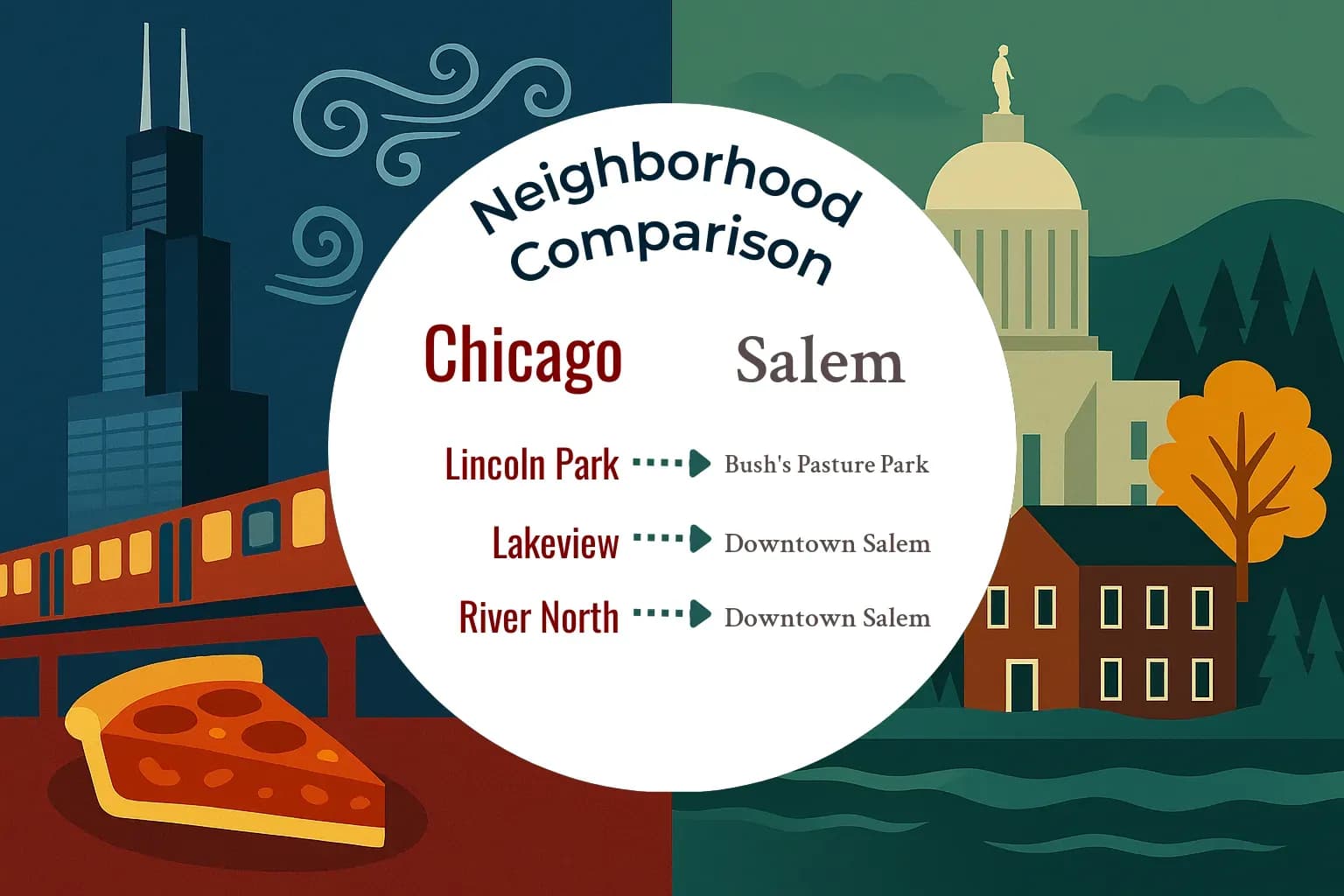 Chicago vs Salem Neighborhood Comparison