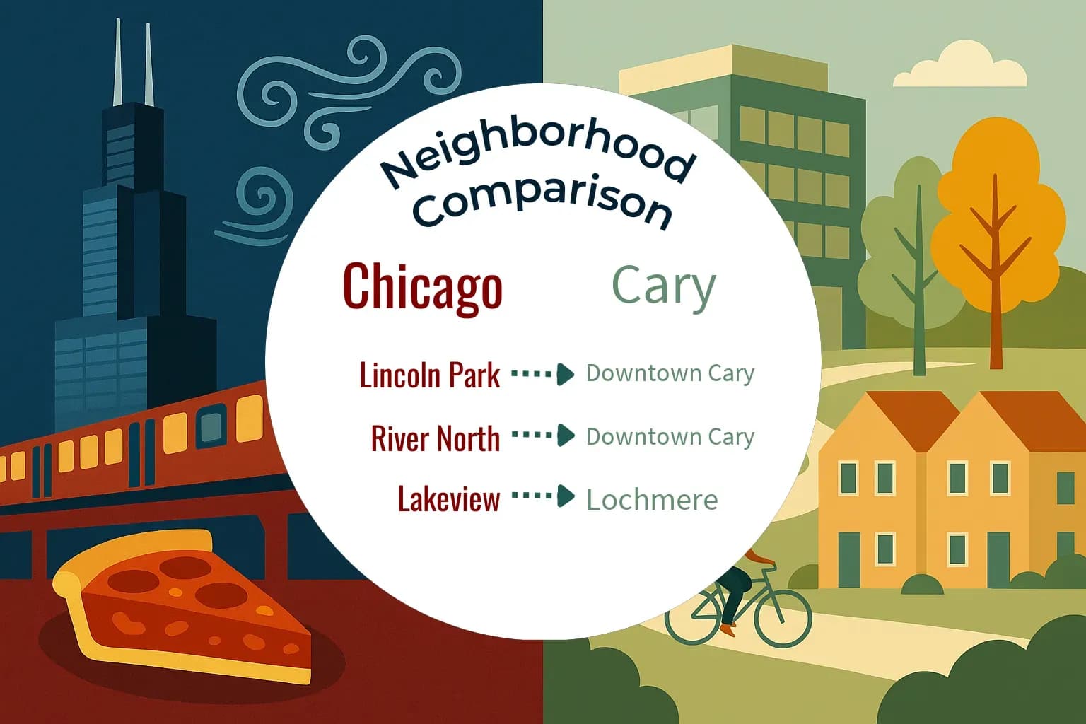 Chicago vs Cary Neighborhood Comparison