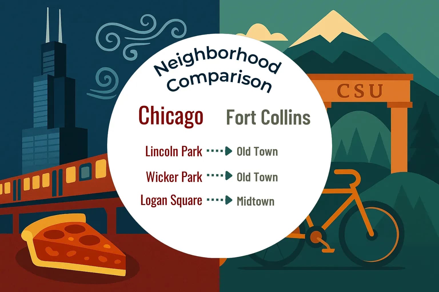 Chicago vs Fort Collins Neighborhood Comparison