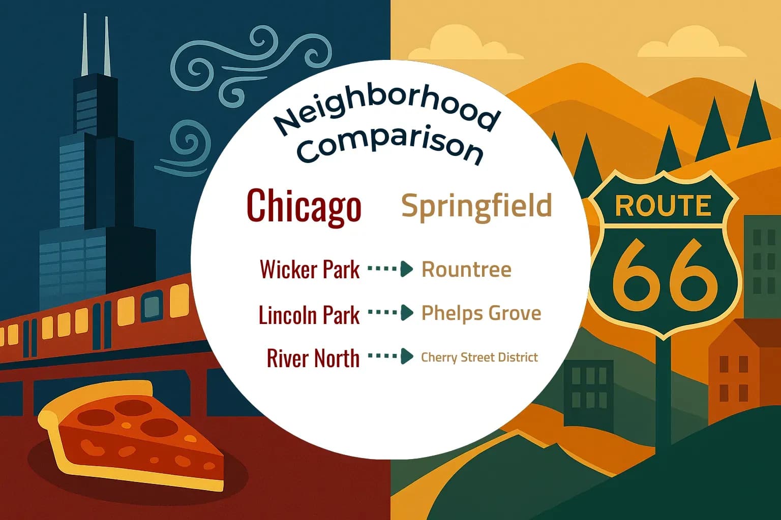 Chicago vs Springfield Neighborhood Comparison