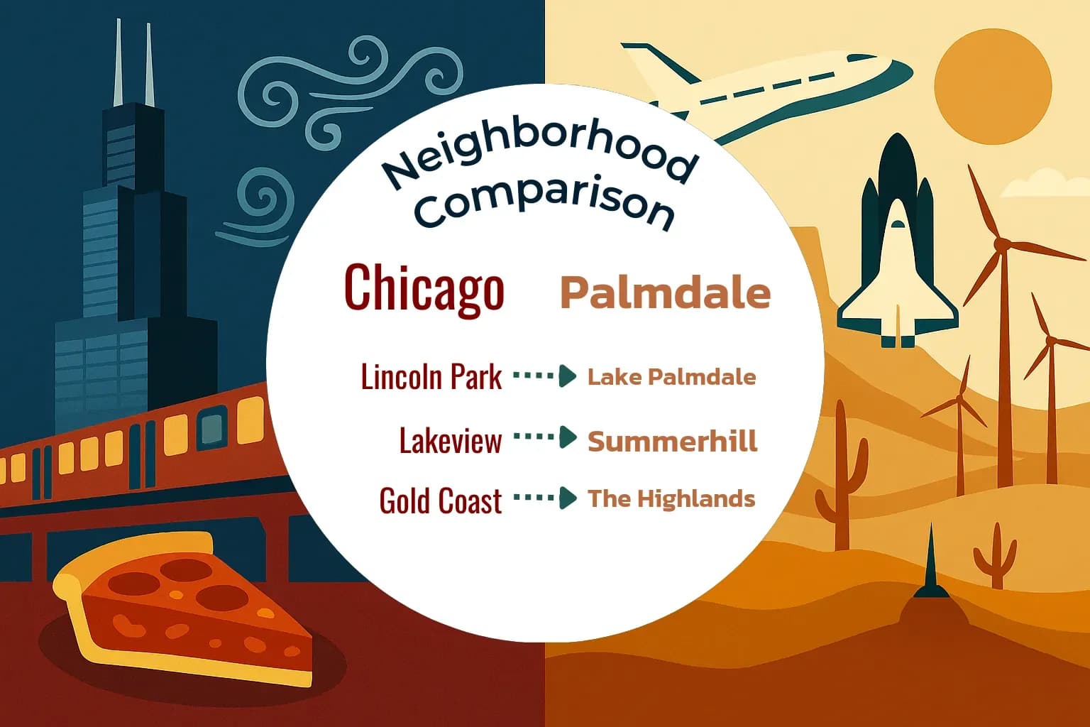 Chicago vs Palmdale Neighborhood Comparison