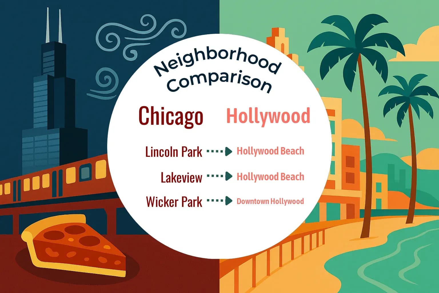 Chicago vs Hollywood Neighborhood Comparison