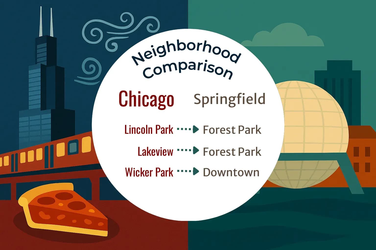 Chicago vs Springfield Neighborhood Comparison